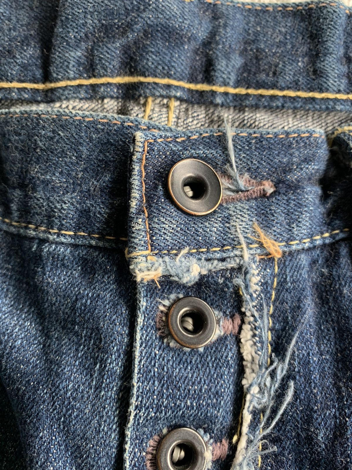 Japanese Brand × Jean BORN FREE 30TH ANNIVERSARY JAPANESE SELVEDGE DENIM Size US 31 - 17 Thumbnail