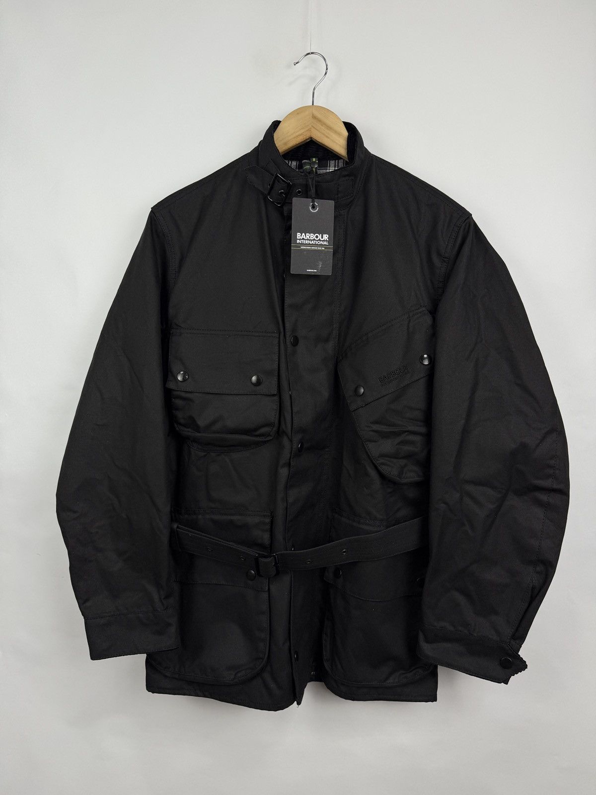 Barbour 🏴󠁧󠁢󠁥󠁮󠁧󠁿❗️NEW Barbour International A7 Wax Jacket Reflective Retro Size US M / EU 48-50 / 2 - 7 Thumbnail