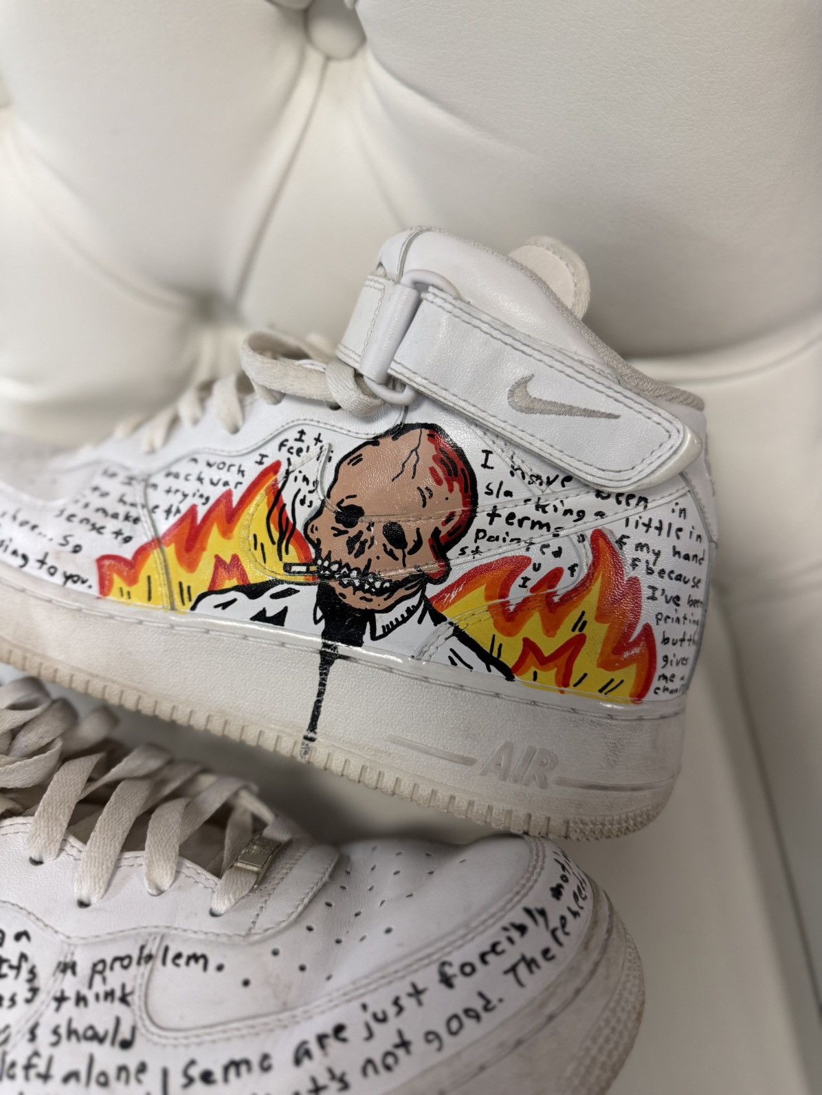 Nike × Warren Lotas Nike Warren Lotas Air Force 1/1 Made By Warren 2015 RARE Size US 12 / EU 45 - 5 Thumbnail