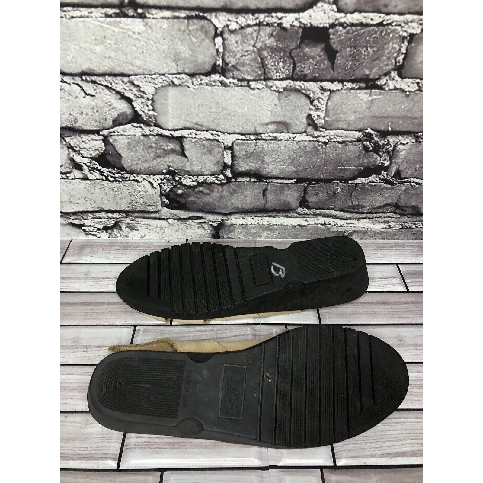 Other ZANTE Beige Tan Nubuck Leather Casual Wedge Strap Sandals Wo Size US 8.5 / IT 38.5 - 18 Thumbnail