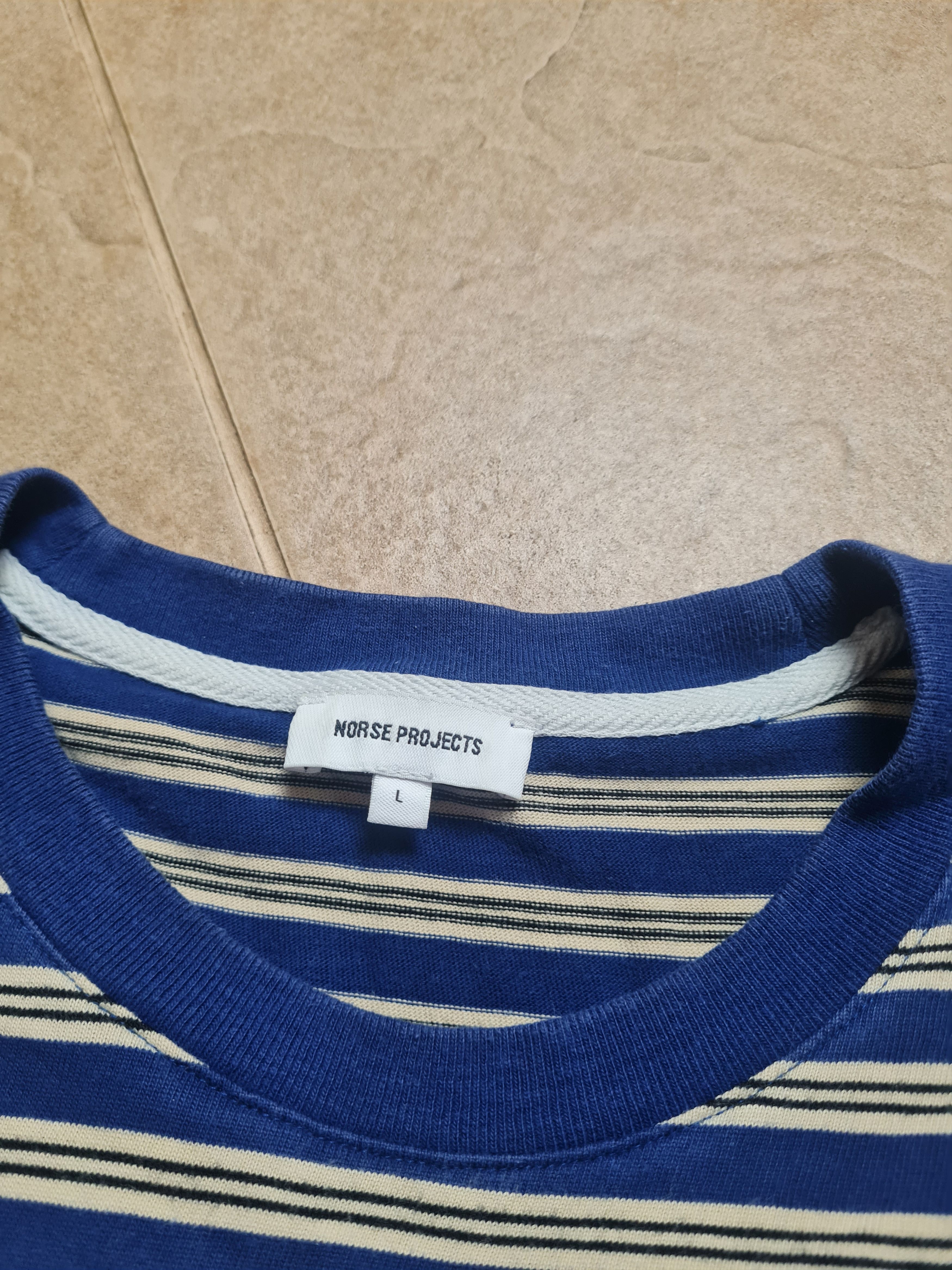 Norse Projects T-SHIRT Norse Projects Johannes Nautical Stripe Oranic Sz L Size US L / EU 52-54 / 3 - 10 Thumbnail