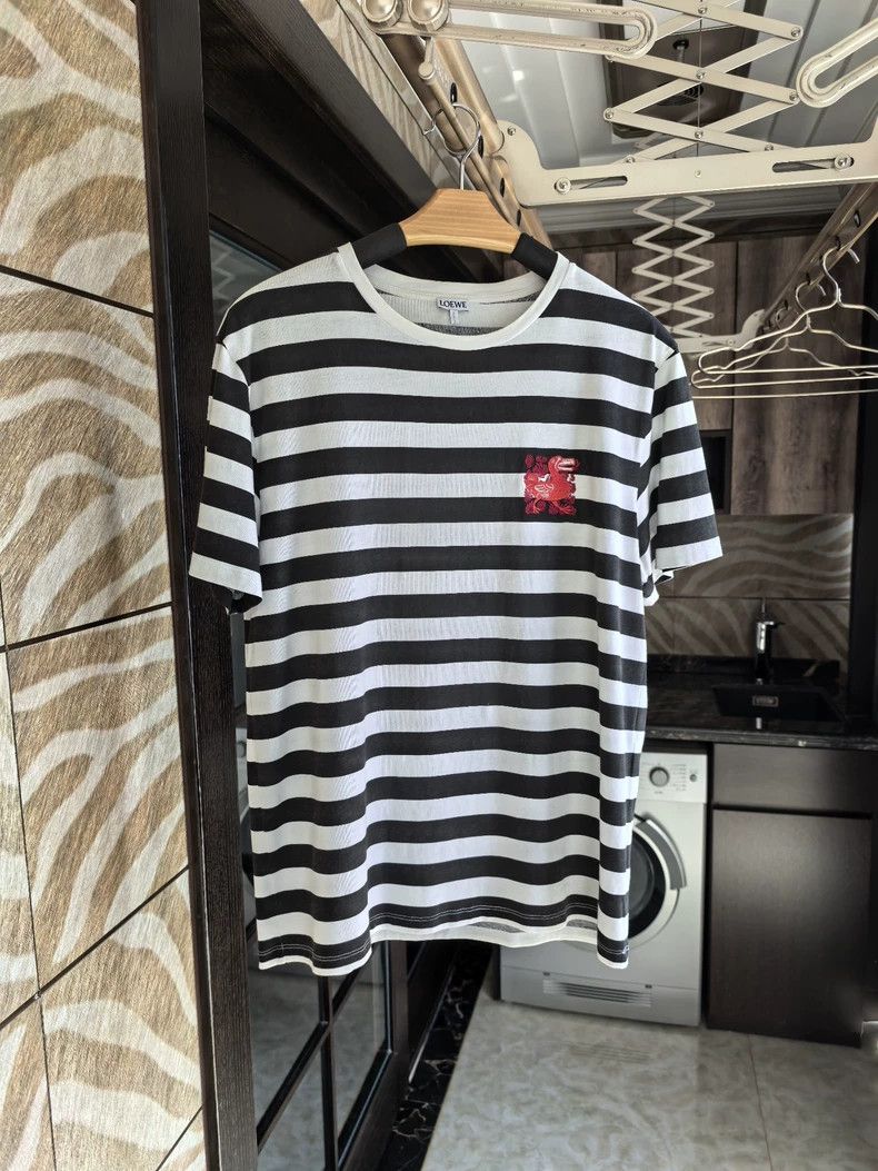 Loewe LOEWE Embroidered short sleeve T stripe Size L / US 10 / IT 46 - 1 Thumbnail