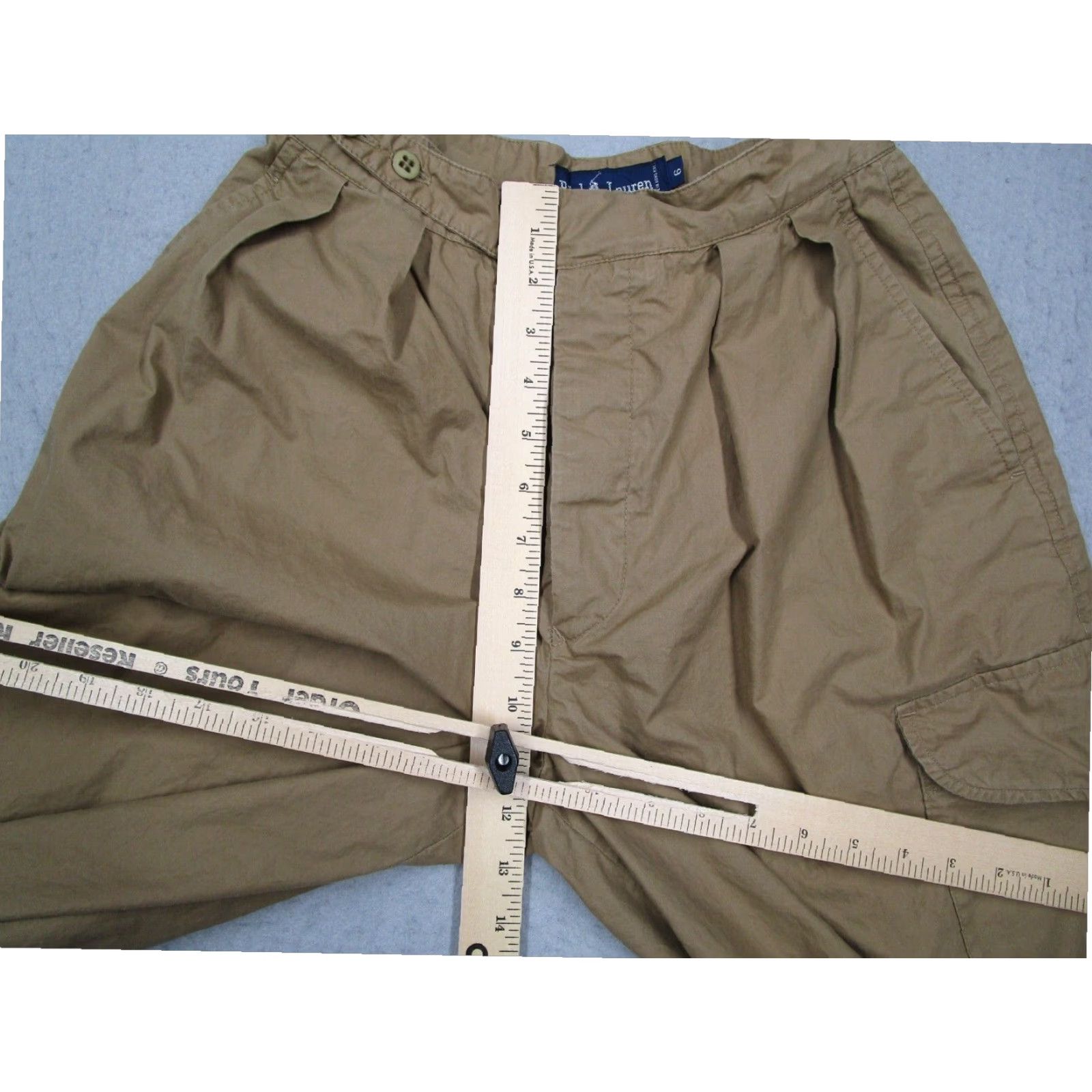 Ralph Lauren VINTAGE Ralph Lauren Women's Cargo Pants Beige 6 High Rise Button Fly Cotton Classic Size 28" / US 6 / IT 42 - 4 Thumbnail