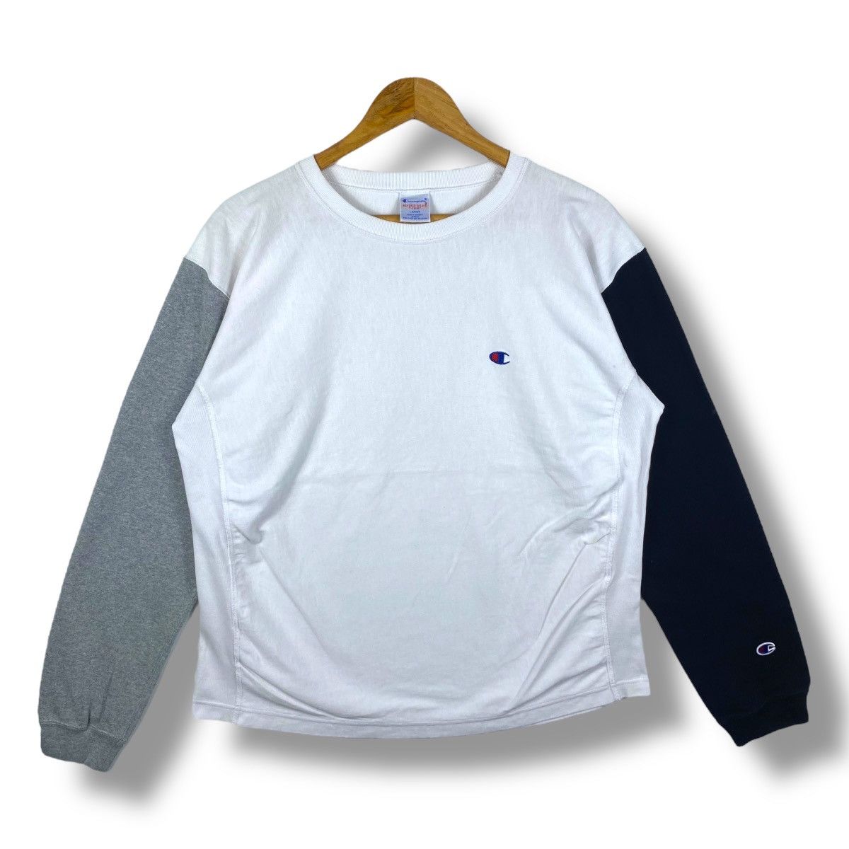 Champion CHAMPION Two Tones Sleeve Reverse Weave Tee Shirt Large Size Size US L / EU 52-54 / 3 - 1 Thumbnail