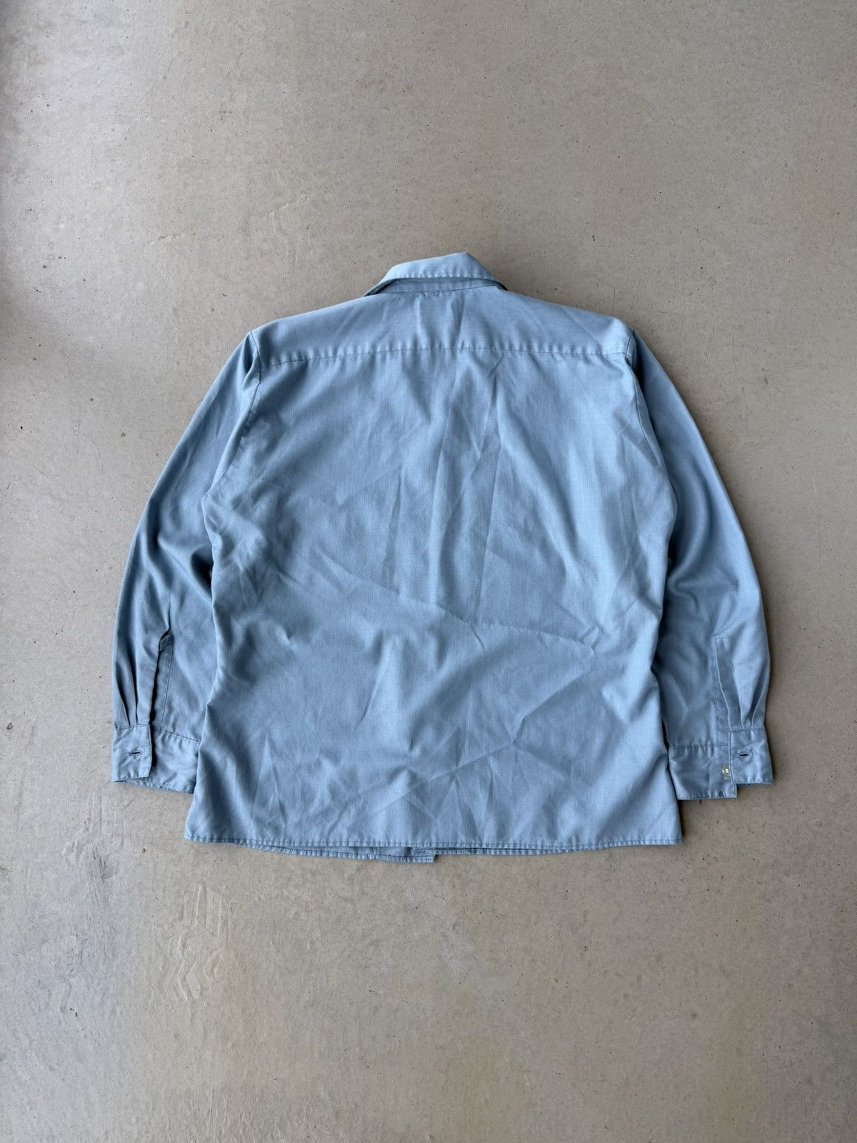 Vintage Vintage 1980s Light Blue Long Sleeve Button Up Size US M / EU 48-50 / 2 - 2 Thumbnail