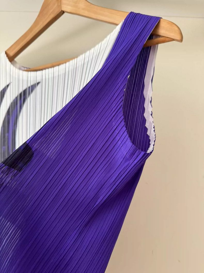 Issey Miyake Issey Miyake size:3 Blue and white dress Size M / US 6-8 / IT 42-44 - 5 Thumbnail