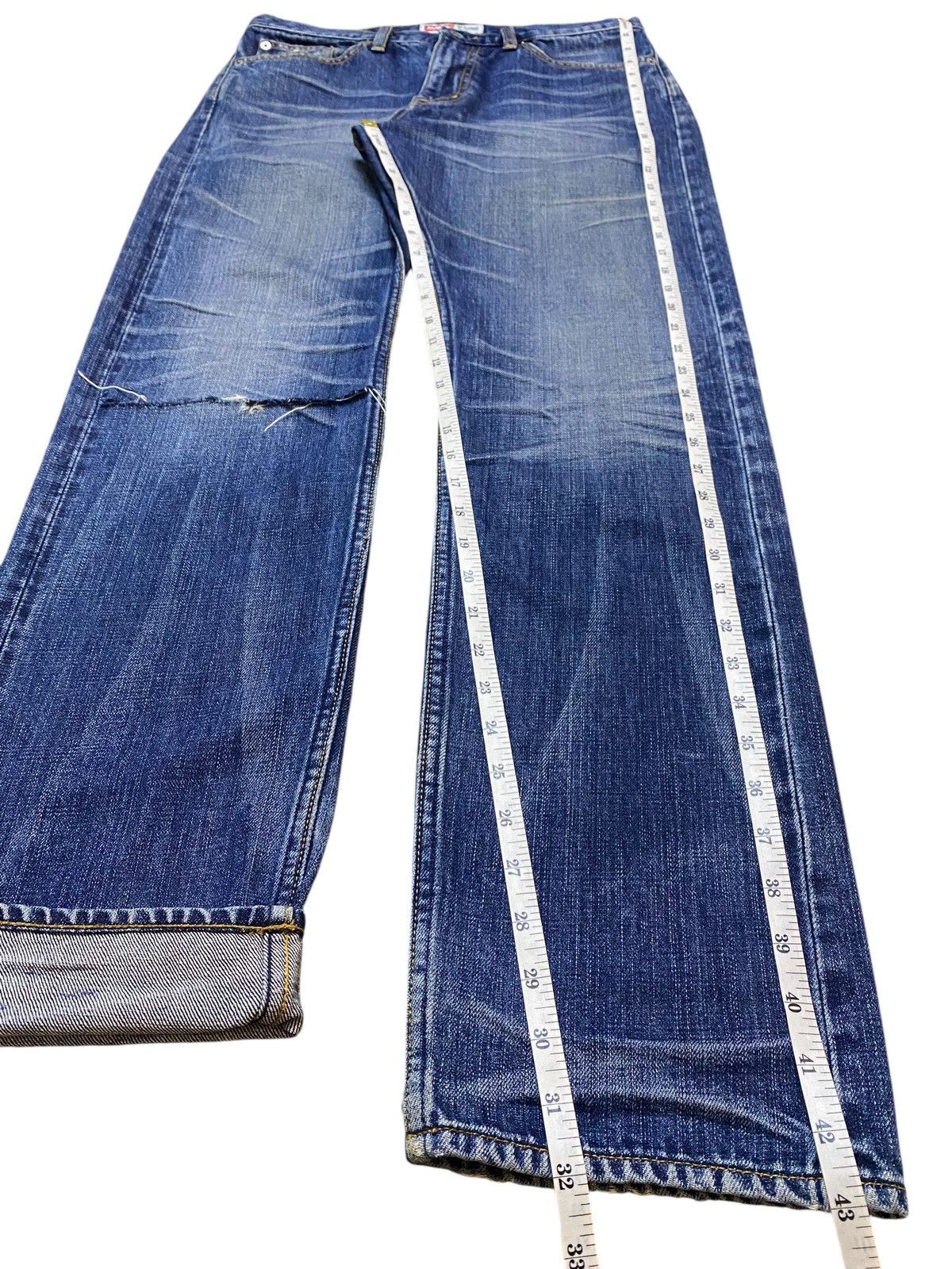 Xlarge Vintage X Large Selvedge Distressed Whisker Loose Jeans Size US 32 / EU 48 - 17 Thumbnail