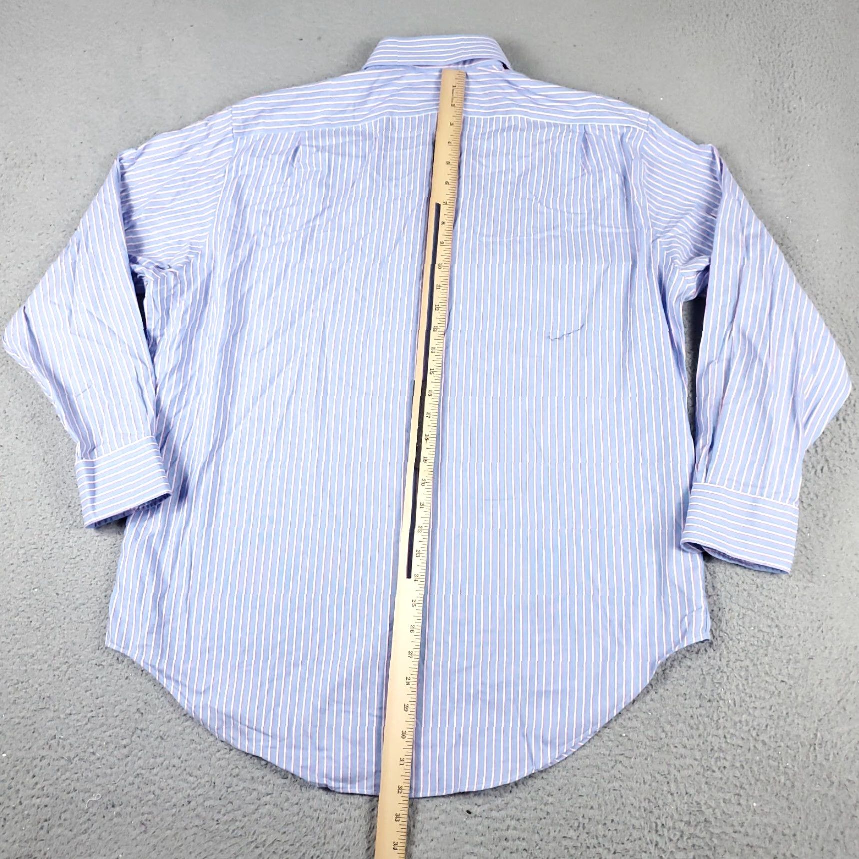 Ralph Lauren Ralph Lauren Dress Shirt Mens 16.5 Blue Striped Long Sleeve Button-Down Casual Workwear Size 42R - 3 Thumbnail