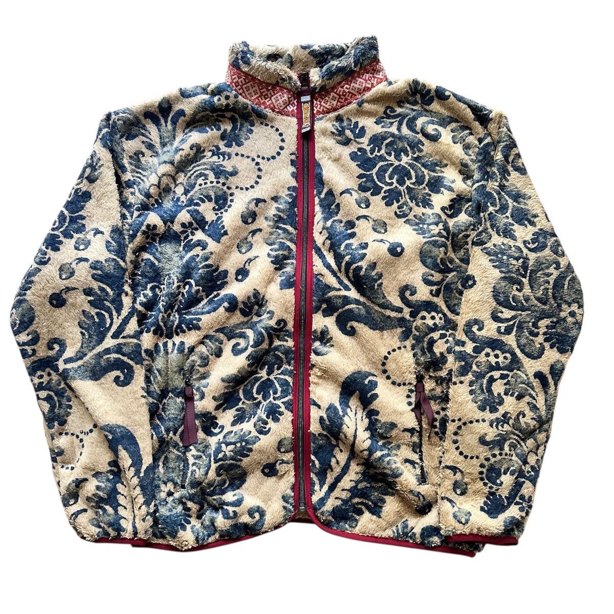 Kapital KAPITAL Damask Pattern Fleece Zip Blouson Size US XXL / EU 58 / 5 - 1 Thumbnail