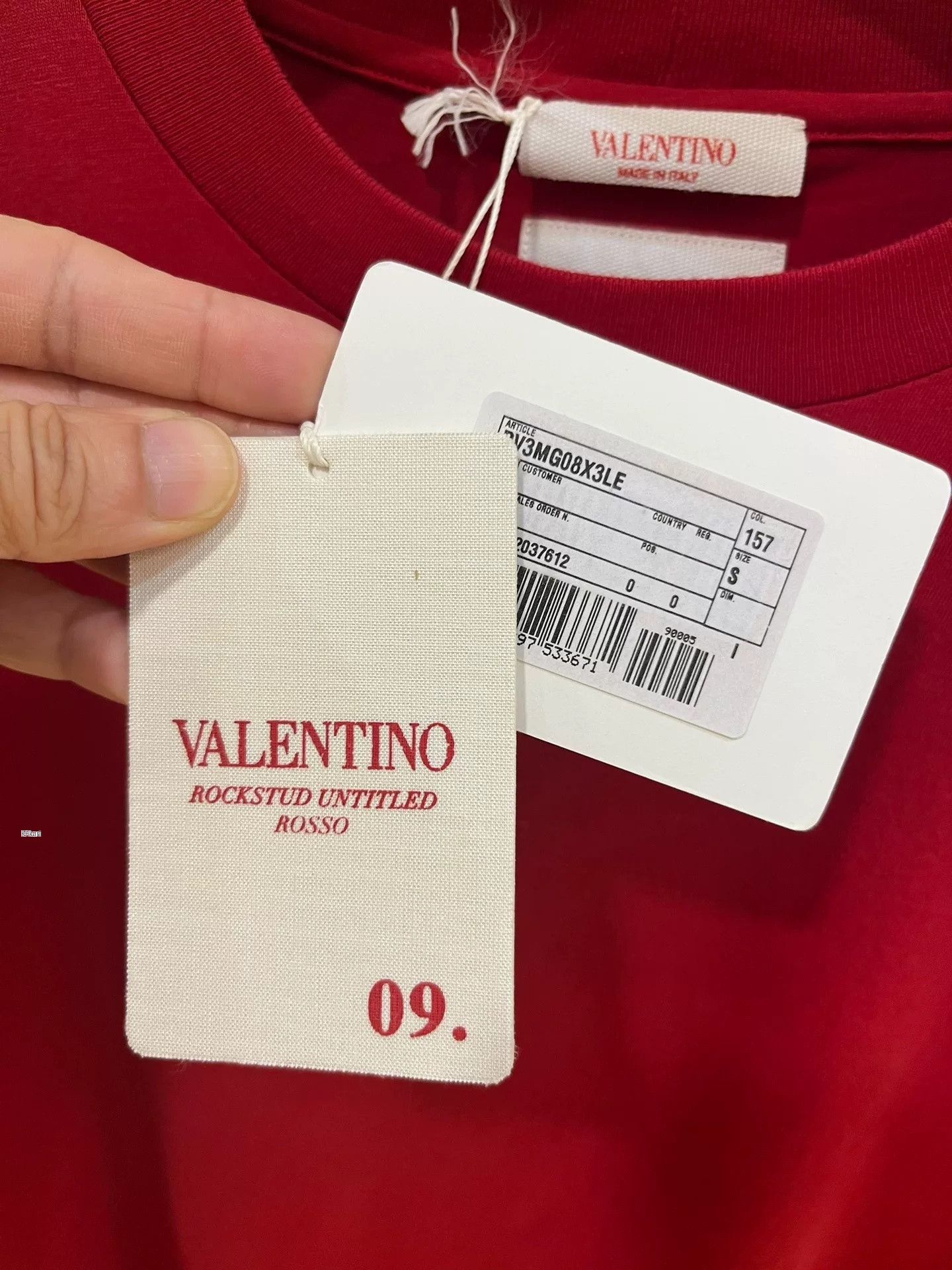 Valentino Valentino Red Rockstud T-shirt Size US S / EU 44-46 / 1 - 4 Thumbnail