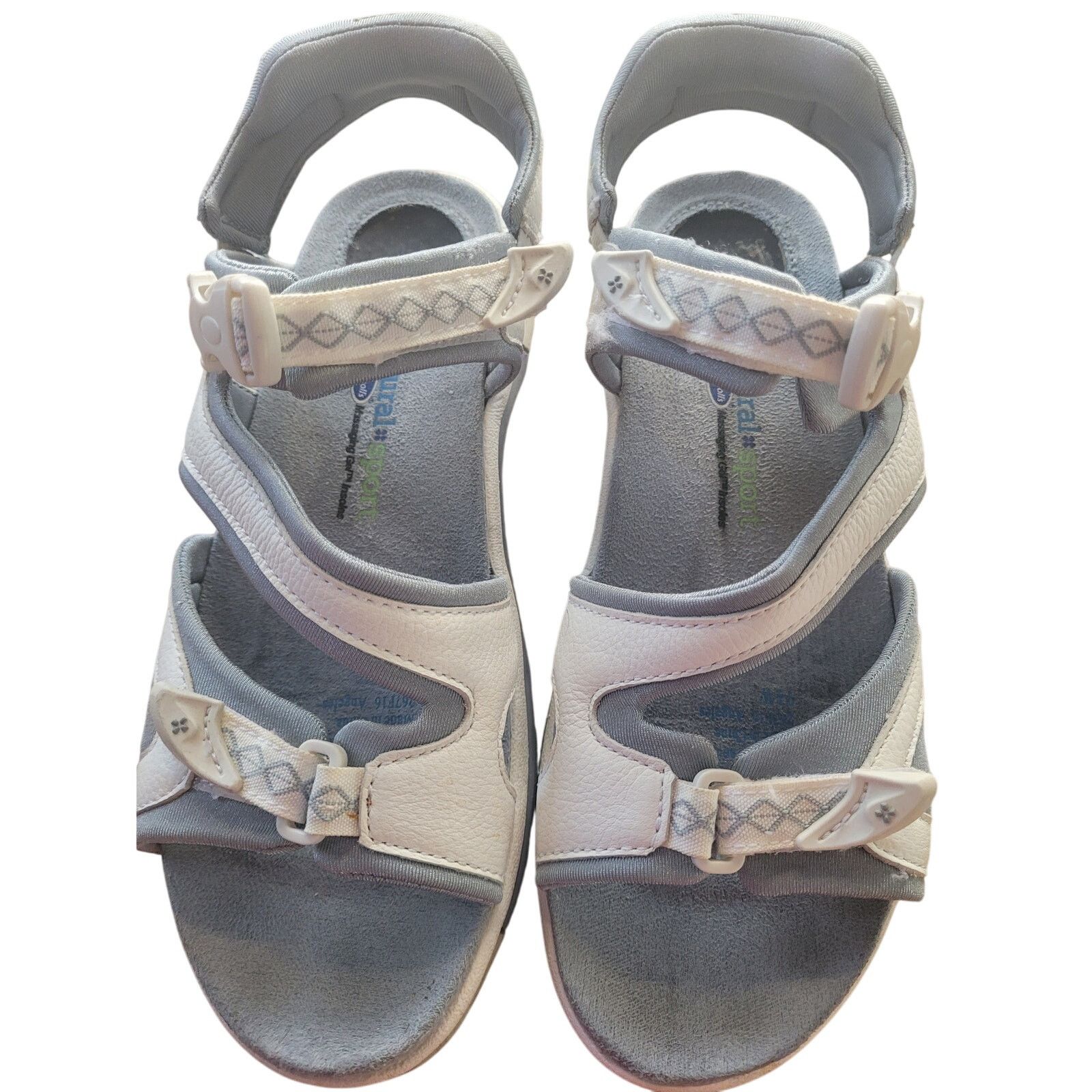 Scholl Dr Scholl's White Sandals Women Natural Sport Sz 9.5W Size US 9.5 / IT 39.5 - 2 Thumbnail