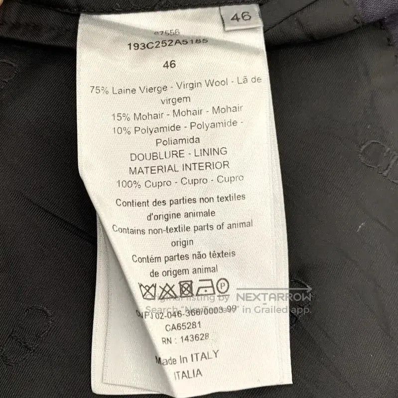 Dior Dior Men's Wool Navy Jacket with Unique Print . Size US S / EU 44-46 / 1 - 6 Thumbnail