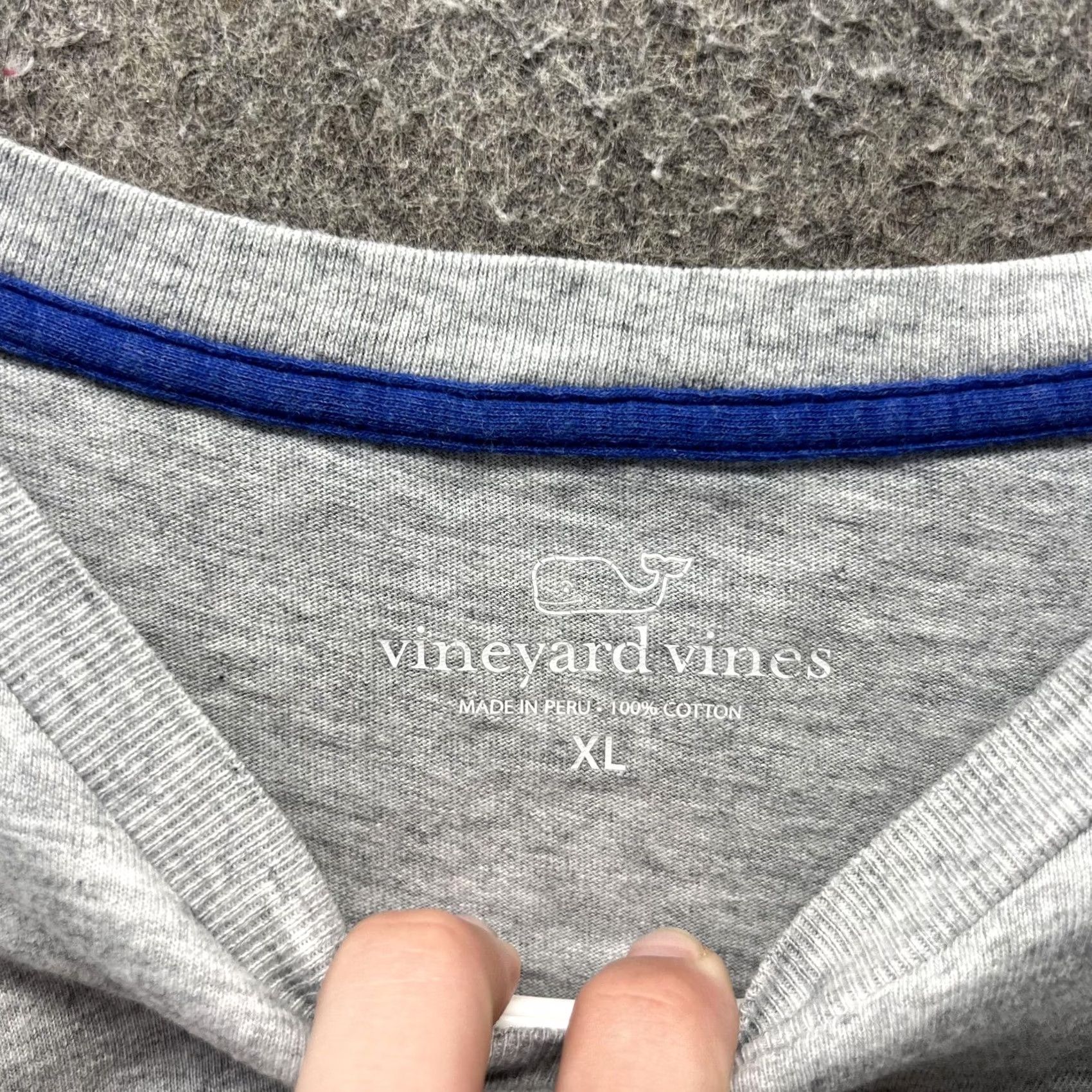 Vineyard Vines Vineyard Vines Shirt Mens XL Gray Long Sleeve Whale Pocket Graphic Logo Size US XL / EU 56 / 4 - 6 Thumbnail