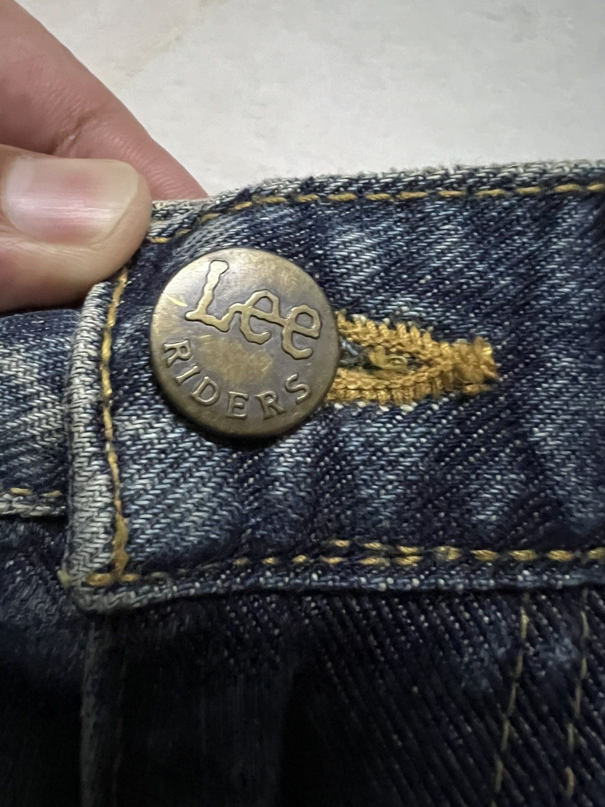 Japanese Brand 💥Baggy💥Vintage Lee Rider Selvedge Zipper Talon Washed Jean Size US 28 / EU 44 - 10 Thumbnail