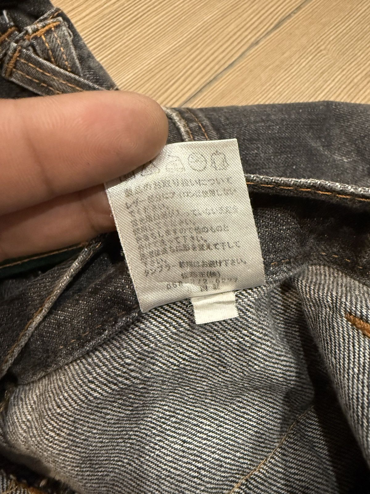 If Six Was Nine Nylaus Double Waist Jeans Denim Pants Thunder Design Size US 33 - 16 Thumbnail
