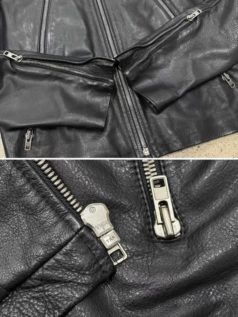 Maison Margiela Maison Margiela 08ss Zip-up Leather Jacket, 5-zip motorcycle Size US L / EU 52-54 / 3 - 6 Thumbnail