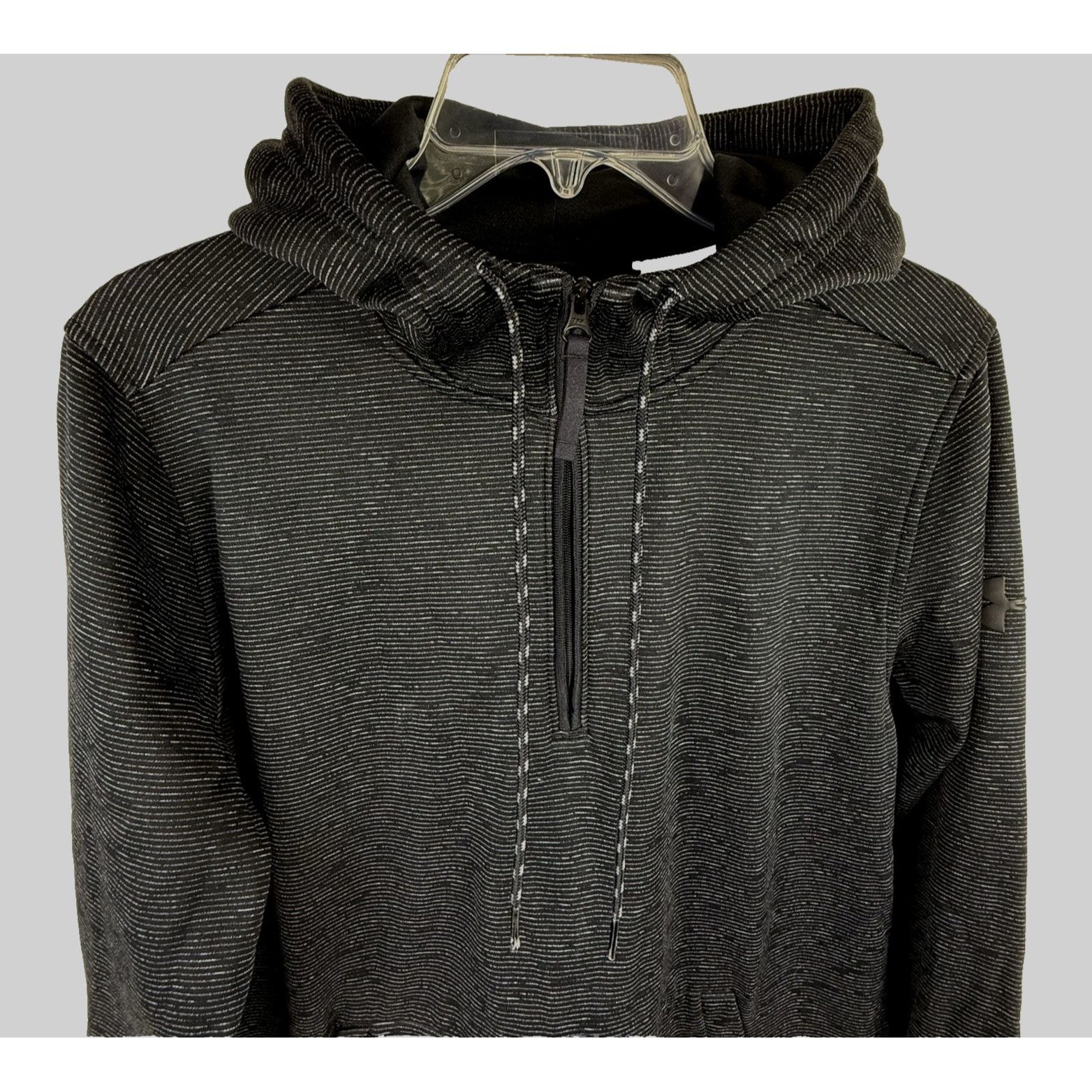 Under Armour Under Armour ColdGear Men's Fitted Hoodie Black/Gray 1/4-Zip Size US S / EU 44-46 / 1 - 2 Thumbnail
