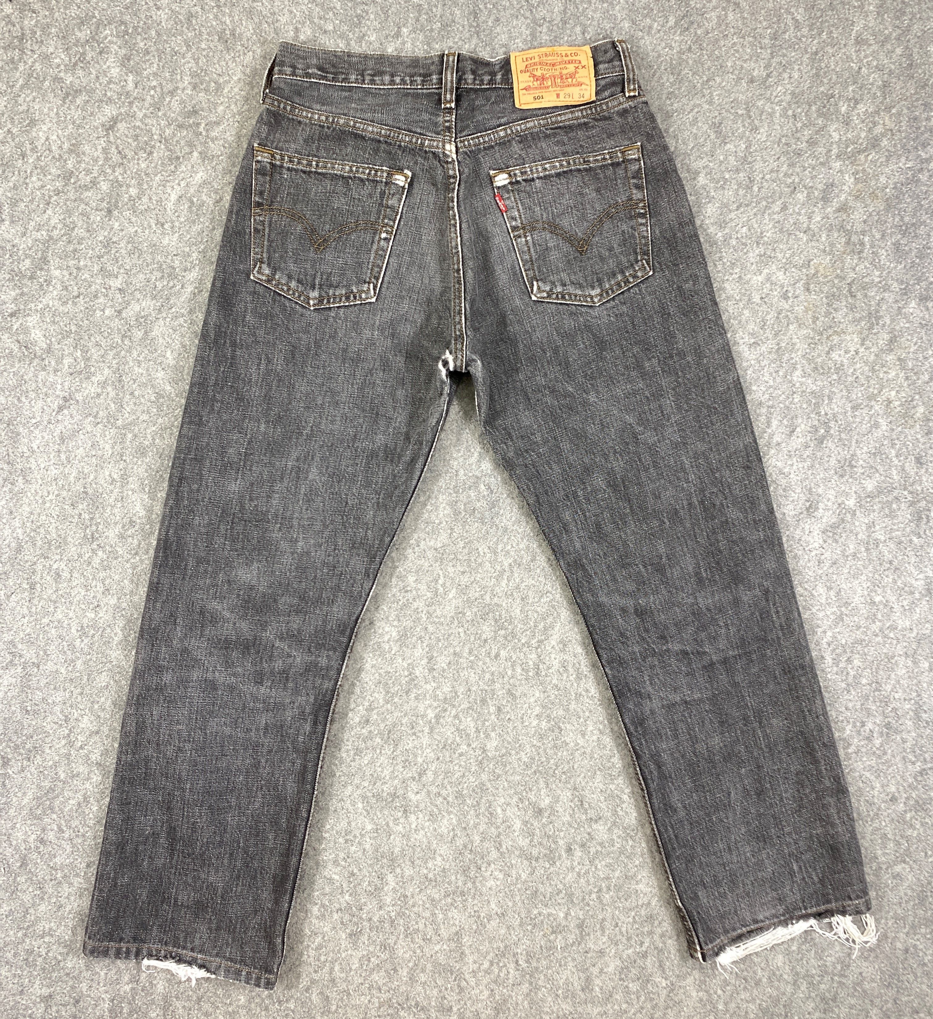 Levi's Black Vintage Levis 501 Jeans 28x25.5 - JN3083 Size US 28 / EU 44 - 2 Thumbnail
