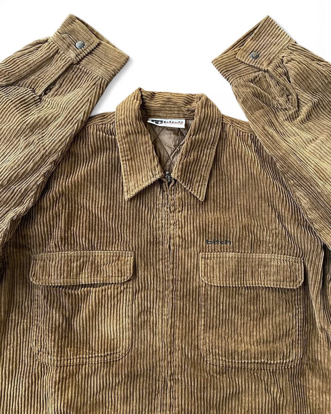 Vintage Vintage 90’s Bitch Skateboards Brown Corduroy Work Jacket Size US L / EU 52-54 / 3 - 2 Thumbnail
