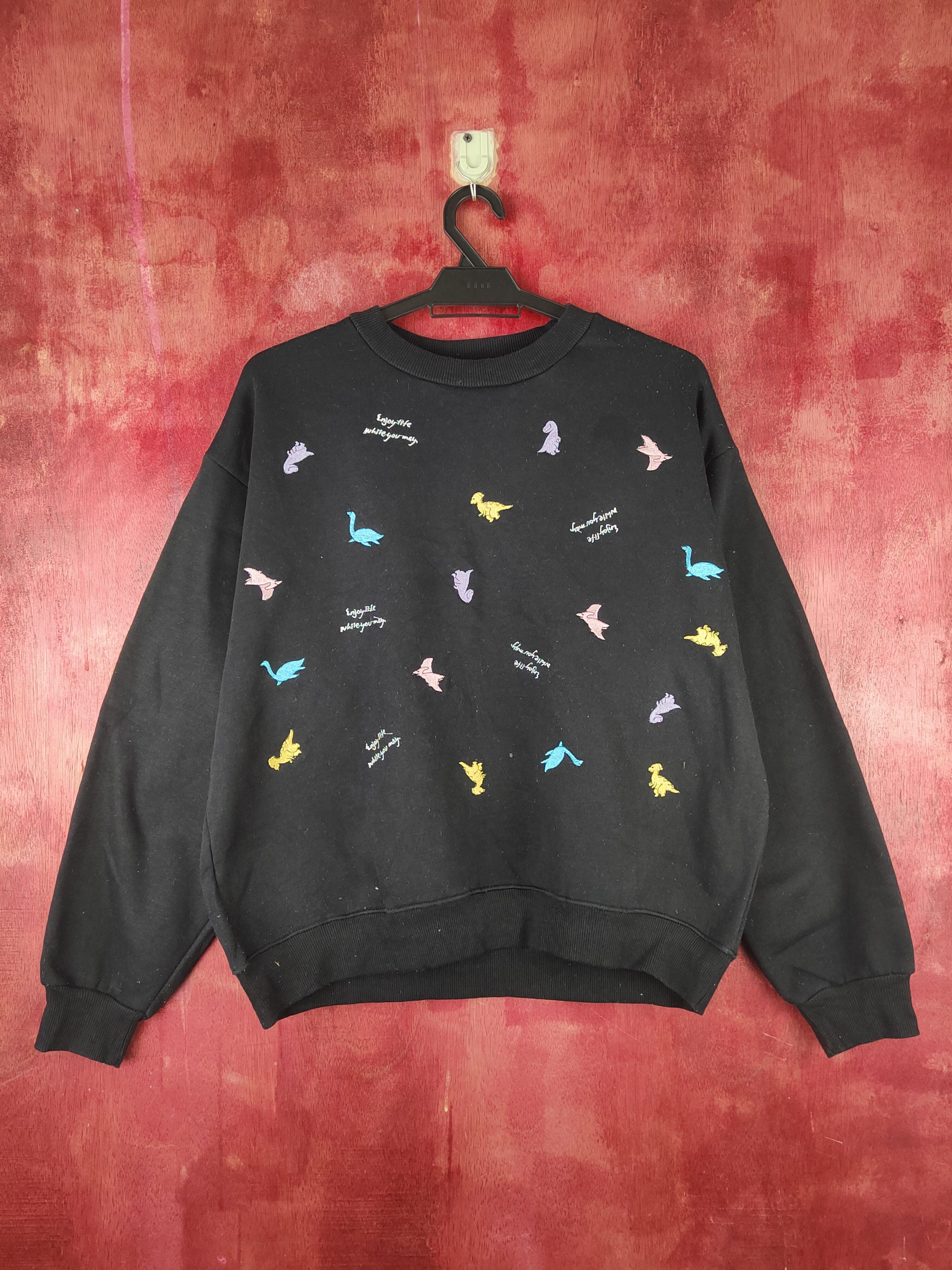 Japanese Brand Cheerful Brothers dinasor vintage Sweatshirts #S1553 Size L / US 10 / IT 46 - 1 Thumbnail