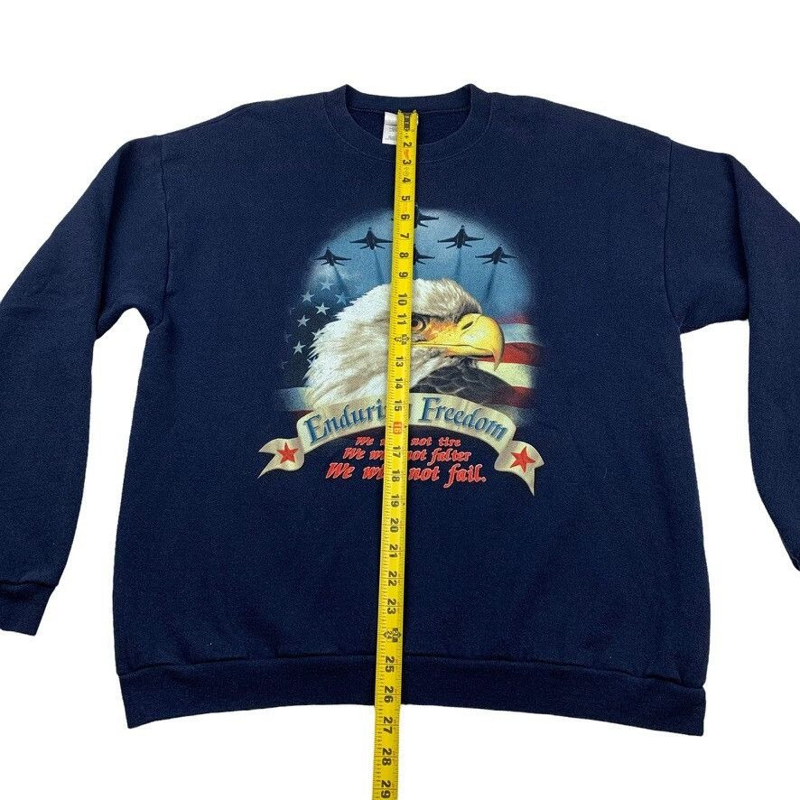 Tultex VTG Iraq Enduring Freedom Men's USA Eagle Fighter Jet Sweats Size US XL / EU 56 / 4 - 5 Thumbnail