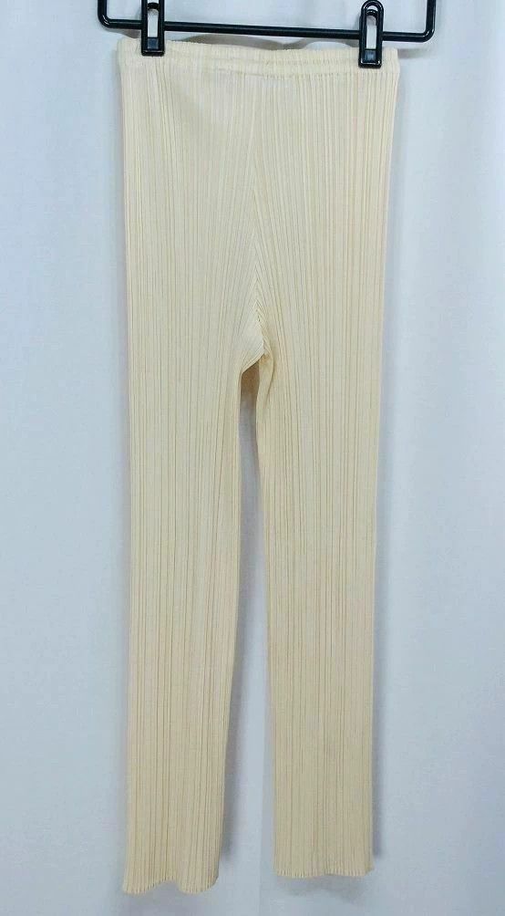 Issey Miyake issey miyake size:1 Cream straight-leg pants 2506-Nextarro Size 42" / US 20 - 2 Thumbnail