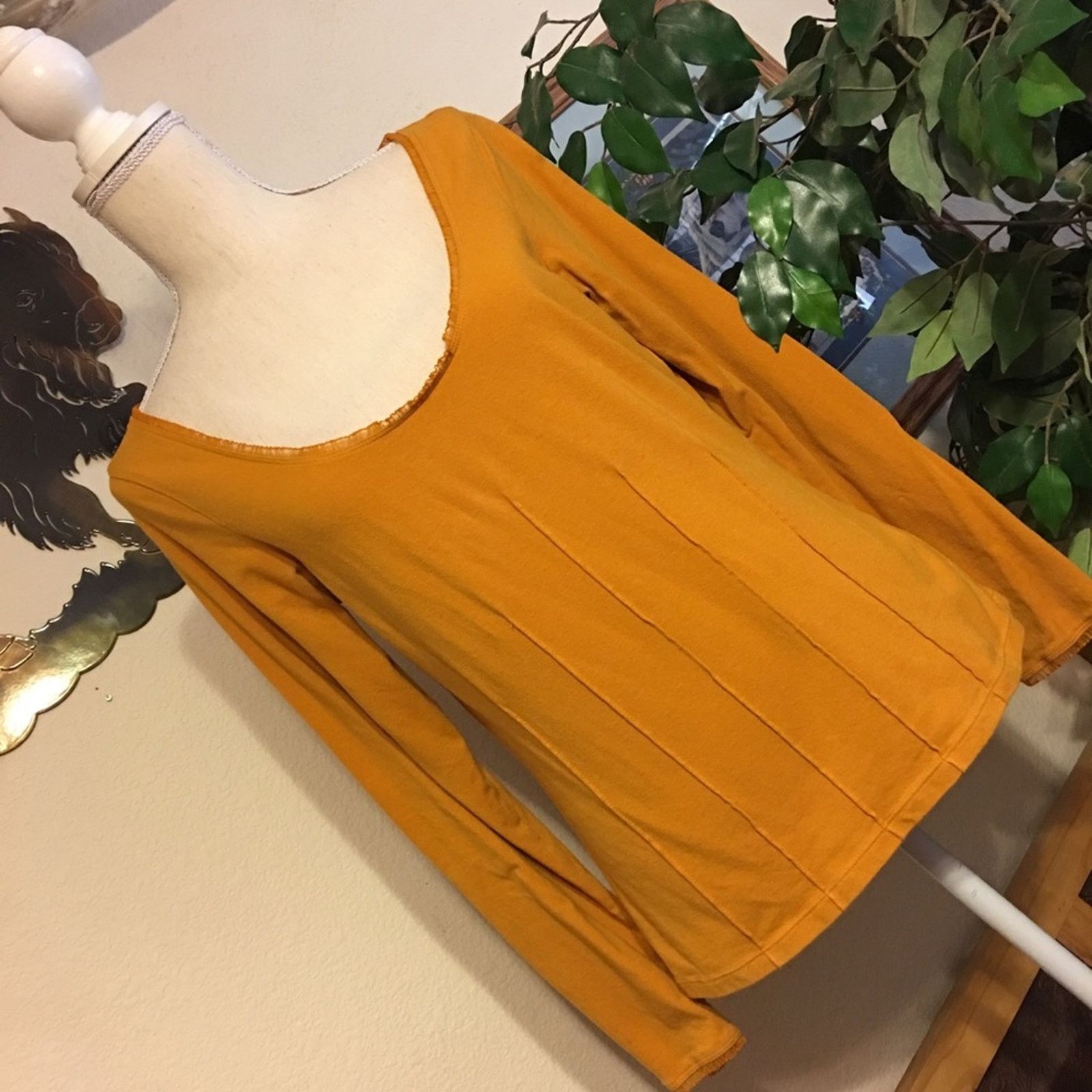 Other Metro Style dark mustard long sleeve ribbon top M Size M / US 6-8 / IT 42-44 - 1 Thumbnail