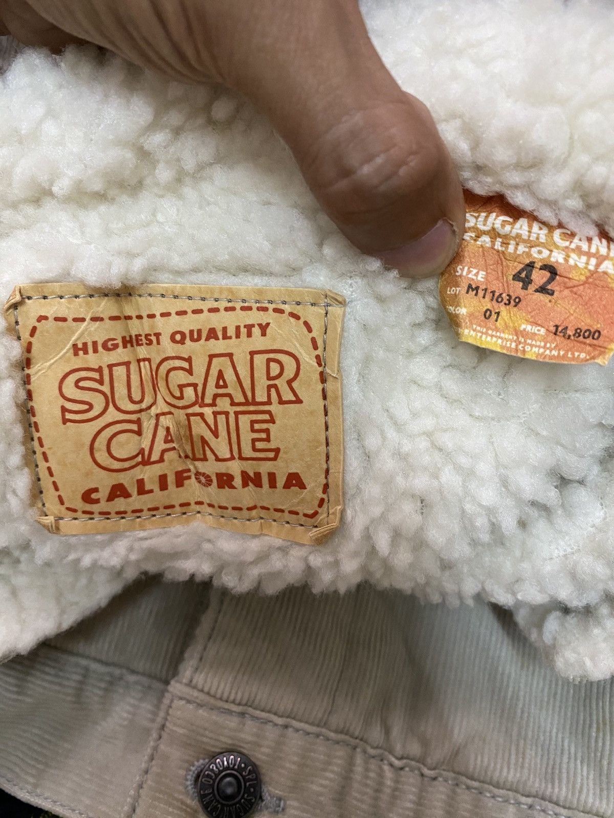 Sugar Cane × Toyo Enterprises 💥SUGAR CANE WESTERN TRUCKER CORDUROY SHERPA JACKET Size US M / EU 48-50 / 2 - 10 Thumbnail