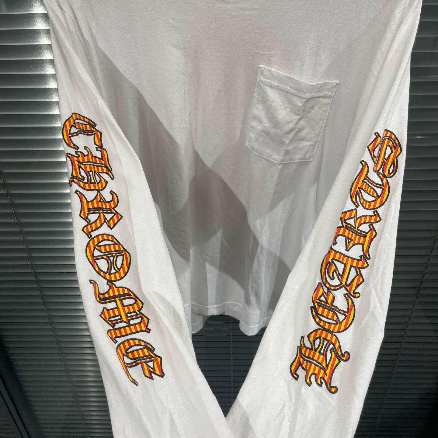 Chrome Hearts Chrome Hearts White Sanskrit Sword Graphic Long Sleeve M Size US M / EU 48-50 / 2 - 6 Thumbnail