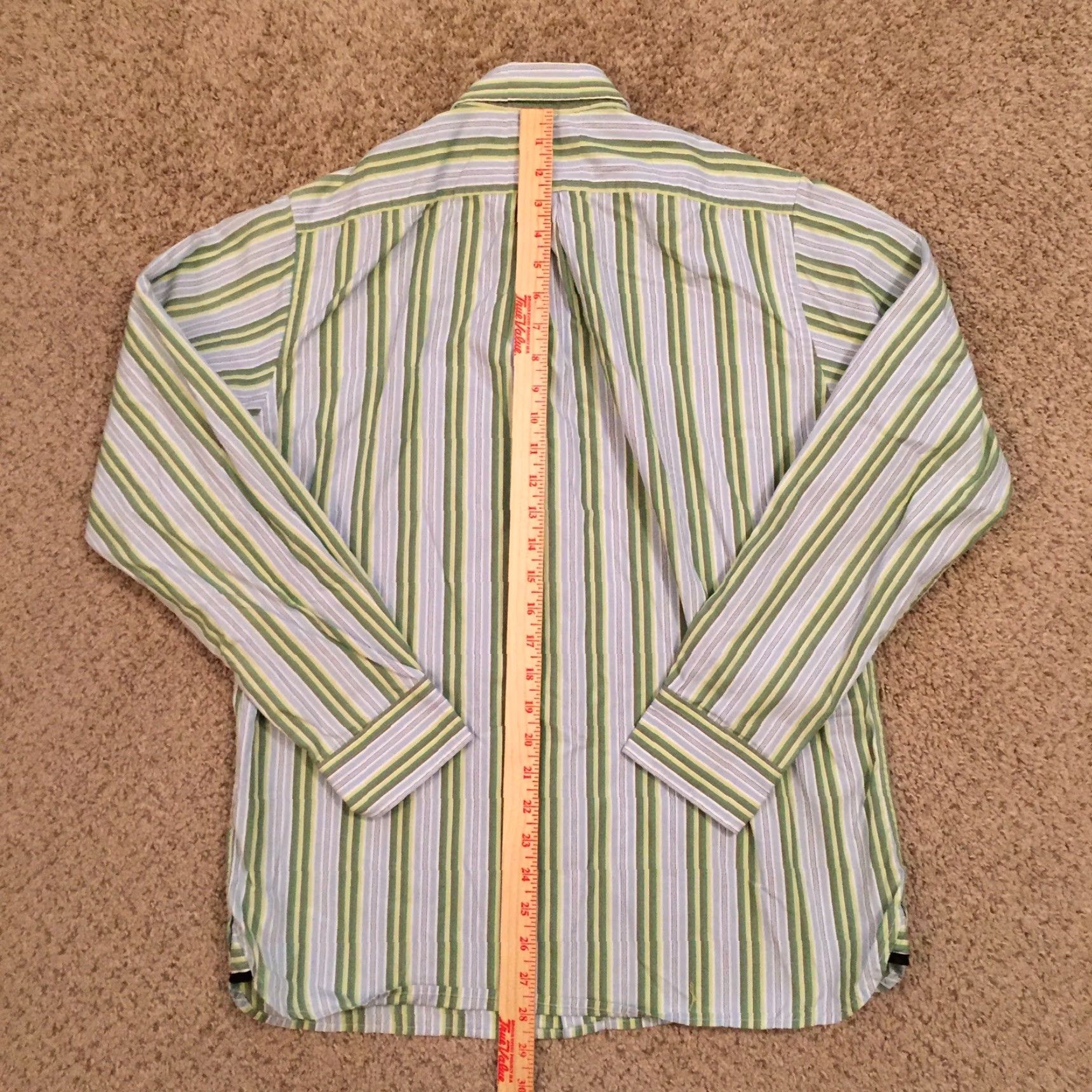 Gap Gap Shirt Men Small Green Striped Long Sleeve Button-Up Casual Shirt Size US S / EU 44-46 / 1 - 6 Thumbnail