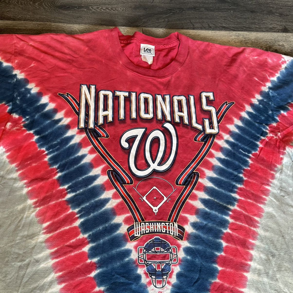 MLB Vintage Lee MLB Washington Nationals Tie Dye Graphic T Shirt Size US XXL / EU 58 / 5 - 3 Thumbnail