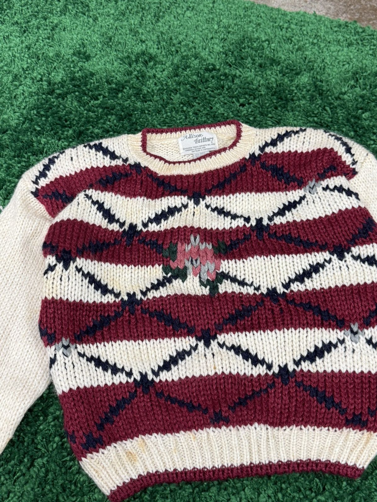 Vintage Vintage Allison Brittney Knitted Sweater Knit Medium Size M / US 6-8 / IT 42-44 - 3 Thumbnail