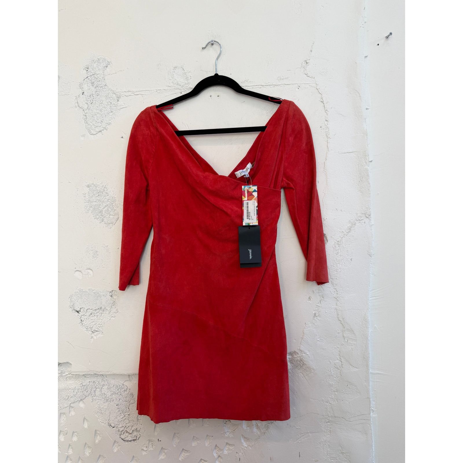 Jitrois Jitrois. Red Suede Dress Size S / US 4 / IT 40 - 1 Thumbnail