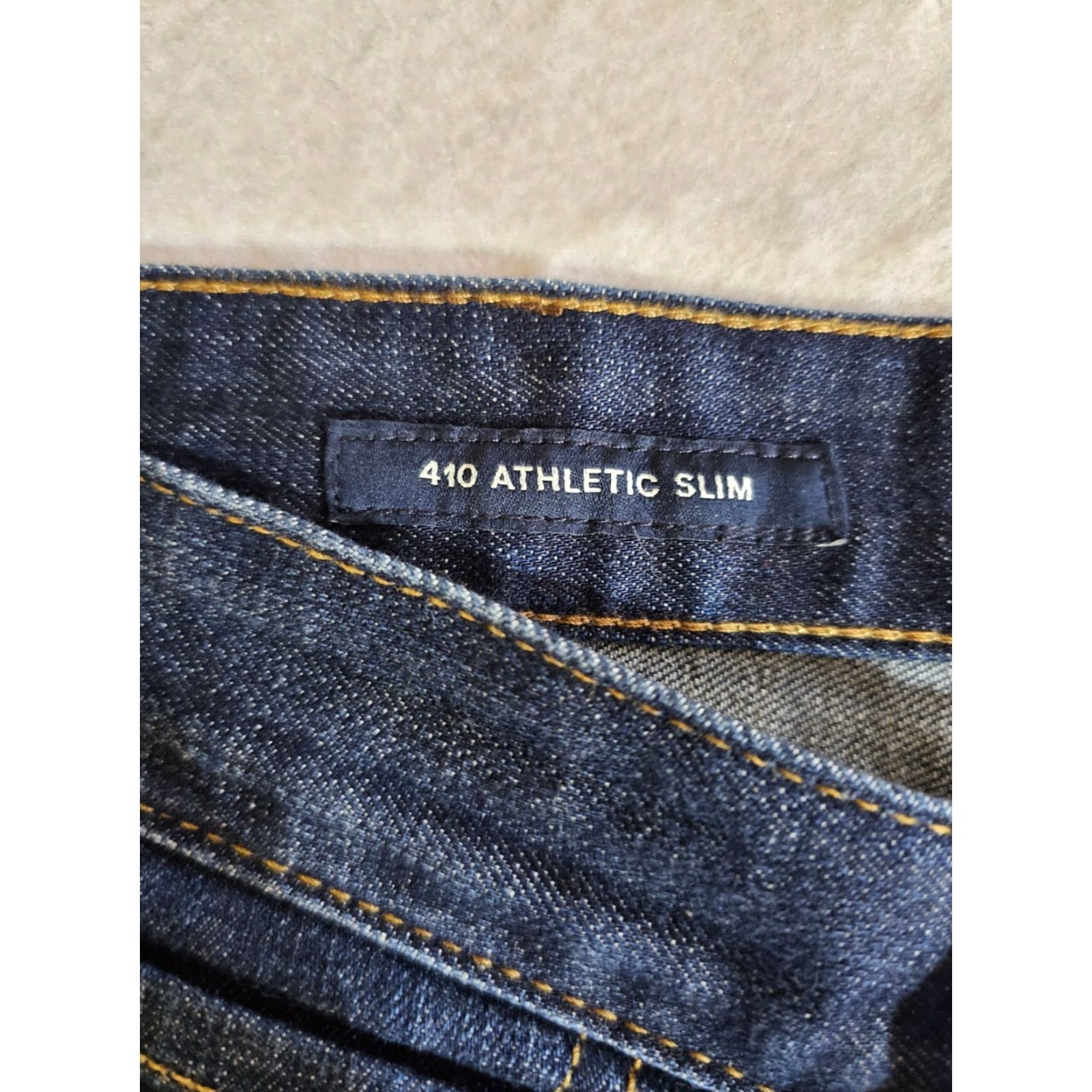 Lucky Brand Lucky Brand Signature Denim Jeans 410 Athletic Slim Dark Wash Men 40x30 Denim Jeans Slim Straight Logo USA 410 Athletic Slim Dark Wash Mens 40x30 Size US 40 / EU 56 - 6 Thumbnail