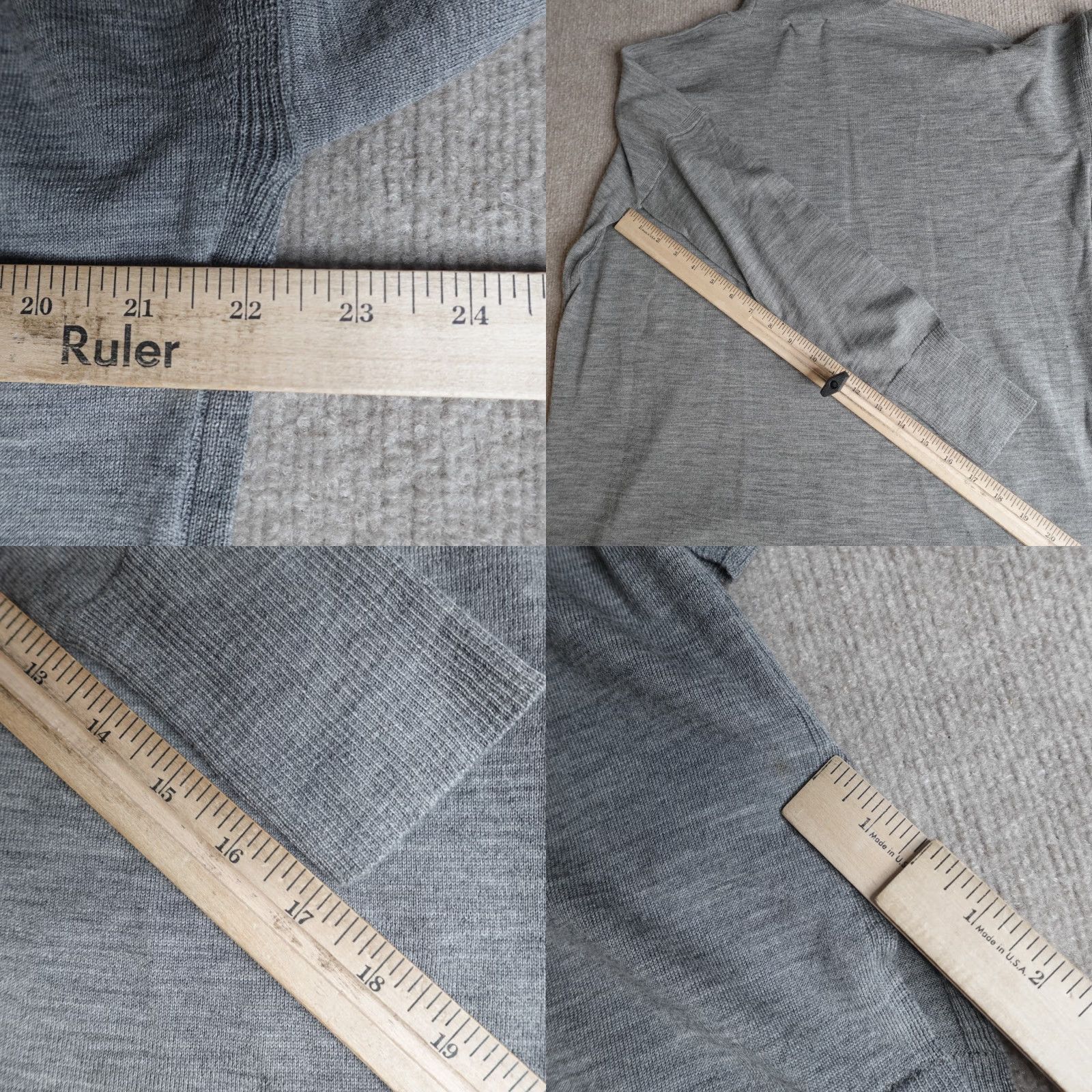 J.Crew J.Crew Sweater Women's Small Gray Turtleneck Merino Wool Pullover Long Sleeve Slits H1610 NEW READ Size S / US 4 / IT 40 - 8 Thumbnail