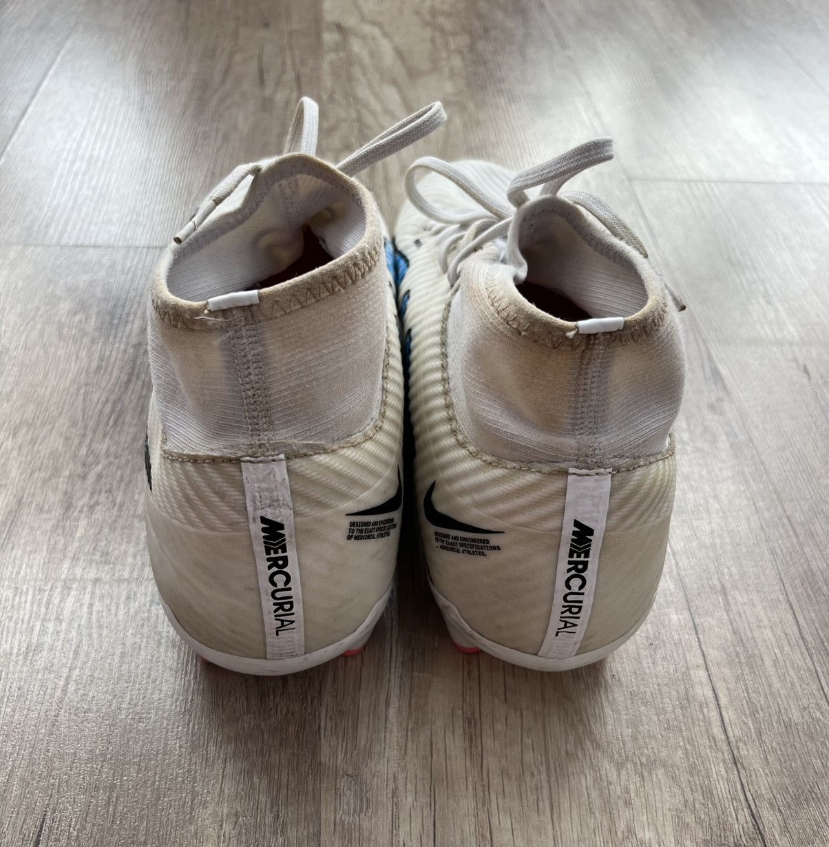 Nike Nike Mercurial Zoom Superfly 9 Elite FG White/Blue Size US 11 / EU 44 - 10 Thumbnail