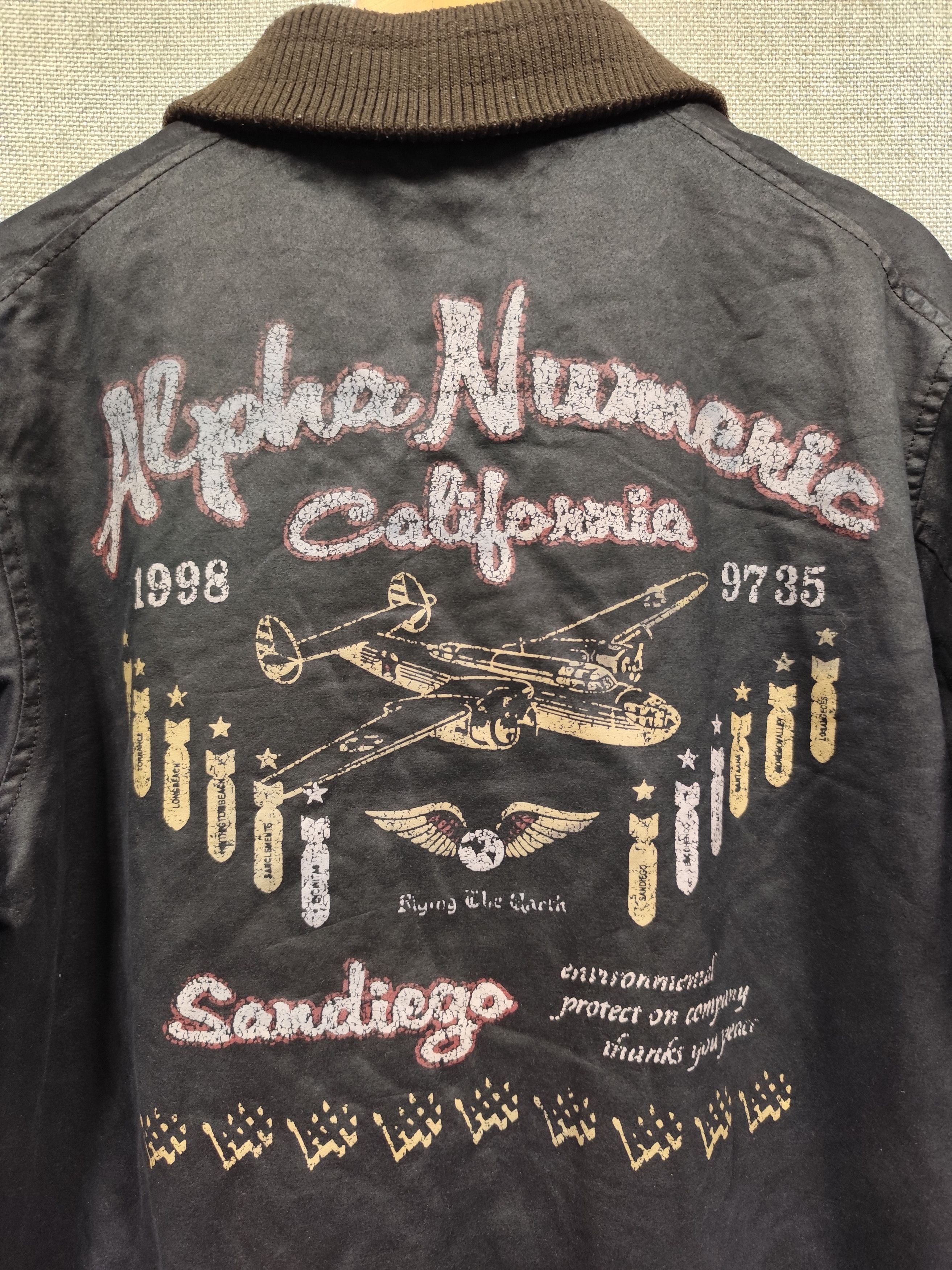 Avirex vintage alpha numeric bomber flight jacket Size US M / EU 48-50 / 2 - 4 Thumbnail