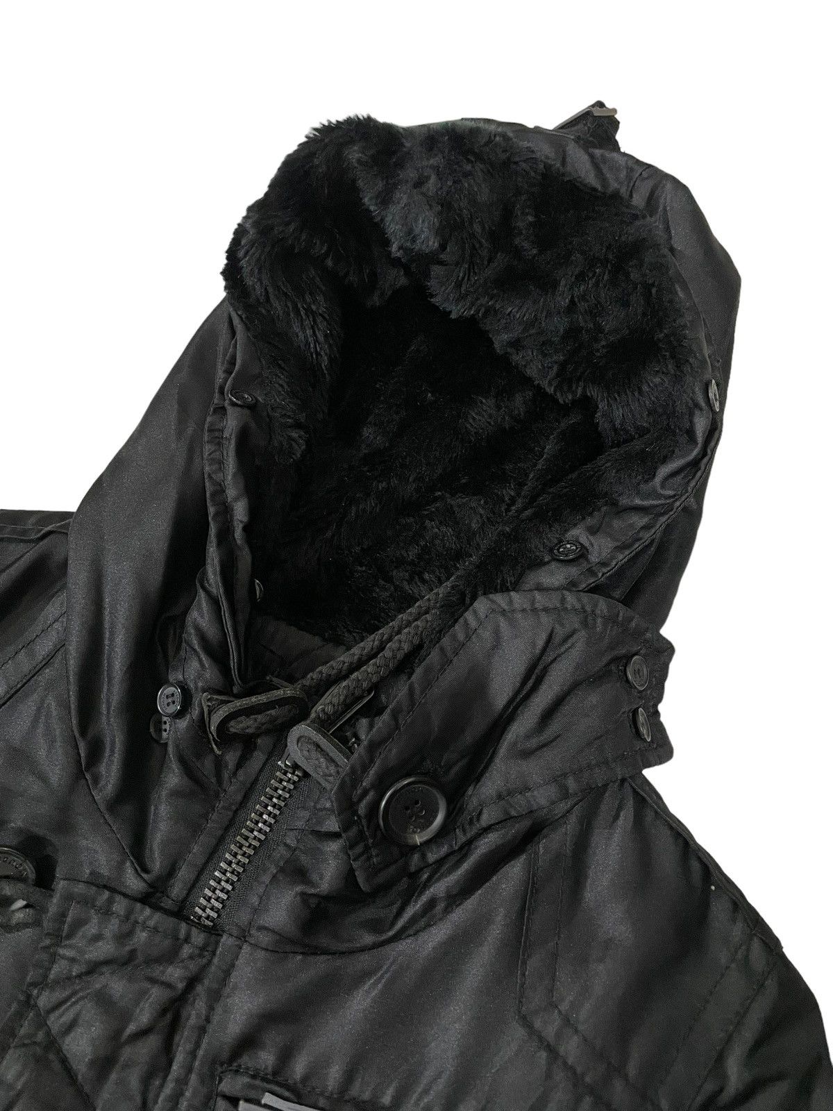 Japanese Brand × MOUSSY Y2k🔥 Vintage Moussy Multi Pocket Black Hooded Parka Size US S / EU 44-46 / 1 - 10 Thumbnail