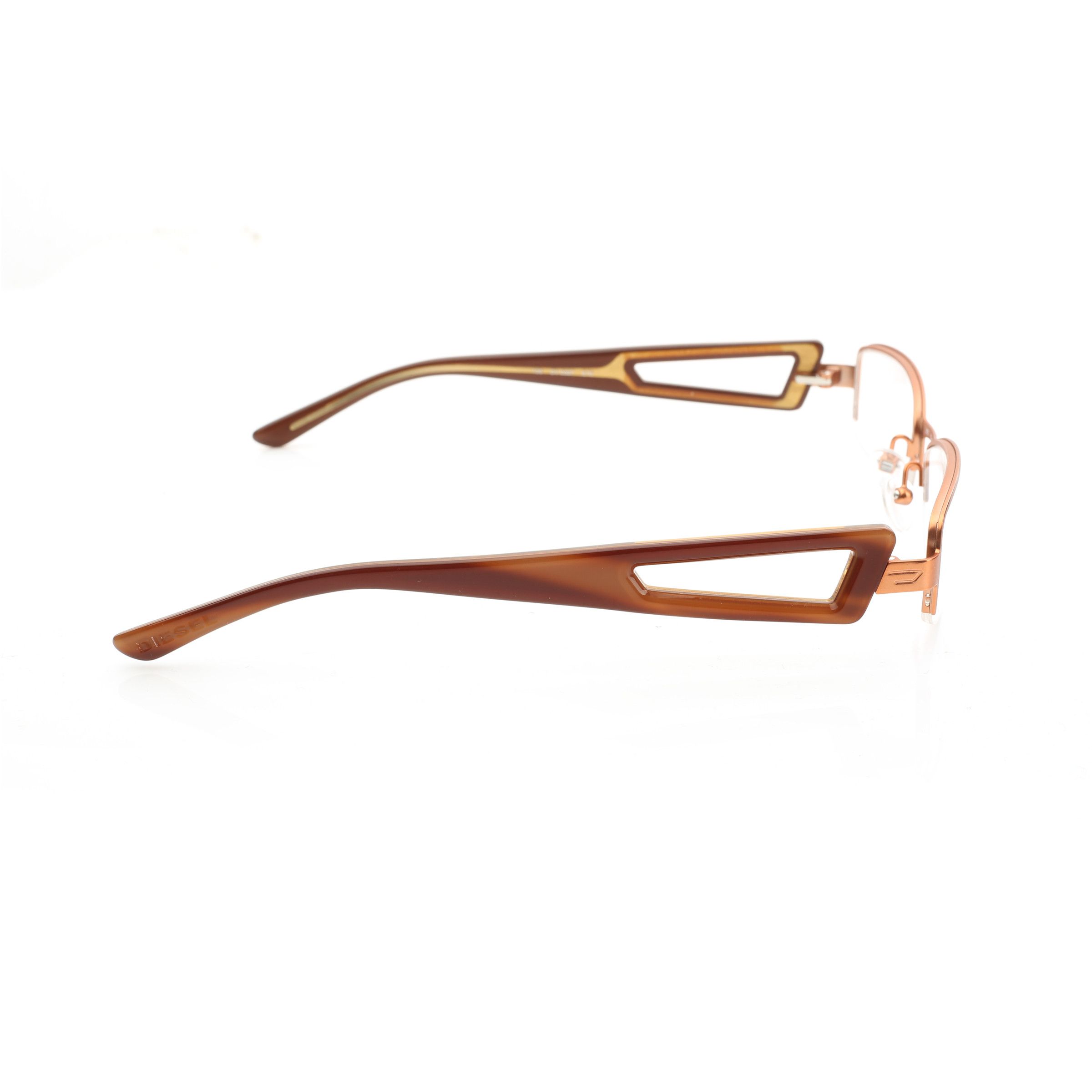 Diesel Diesel '00s Half Rim Triangle Temple Brass Glasses Size ONE SIZE - 2 Thumbnail