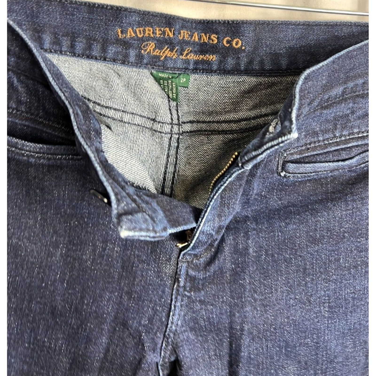 Ralph Lauren Ralph Lauren Jeans Co Women Size 2P Petites Blue Mid Rise Dark Denim Slit pocket Size 26" / US 2 / IT 38 - 6 Thumbnail