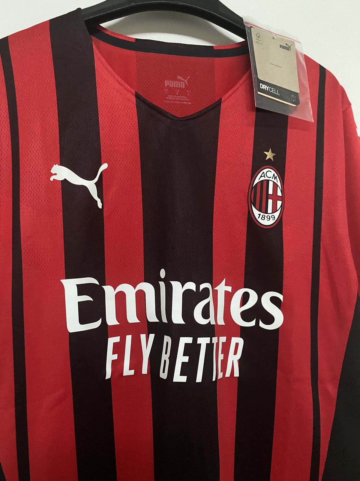 Puma BNWT Player Issue AC Milan 21-22 Home Scudetto Soccer Jersey Size US XL / EU 56 / 4 - 5 Thumbnail