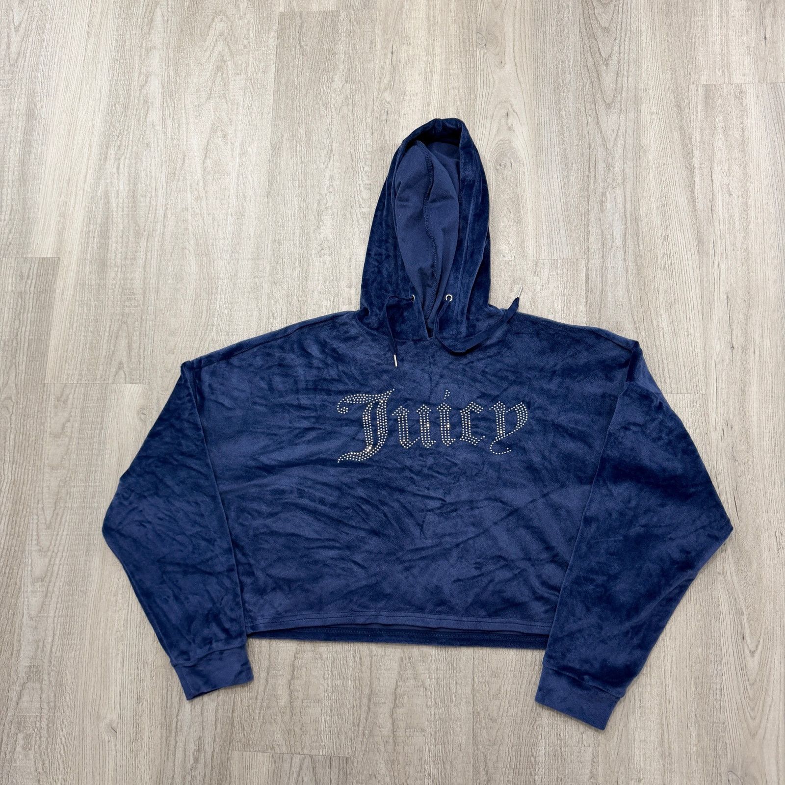 Juicy Couture Vintage Juicy Couture Velour Cropped Hoodie Women's Medium Size M / US 6-8 / IT 42-44 - 1 Thumbnail