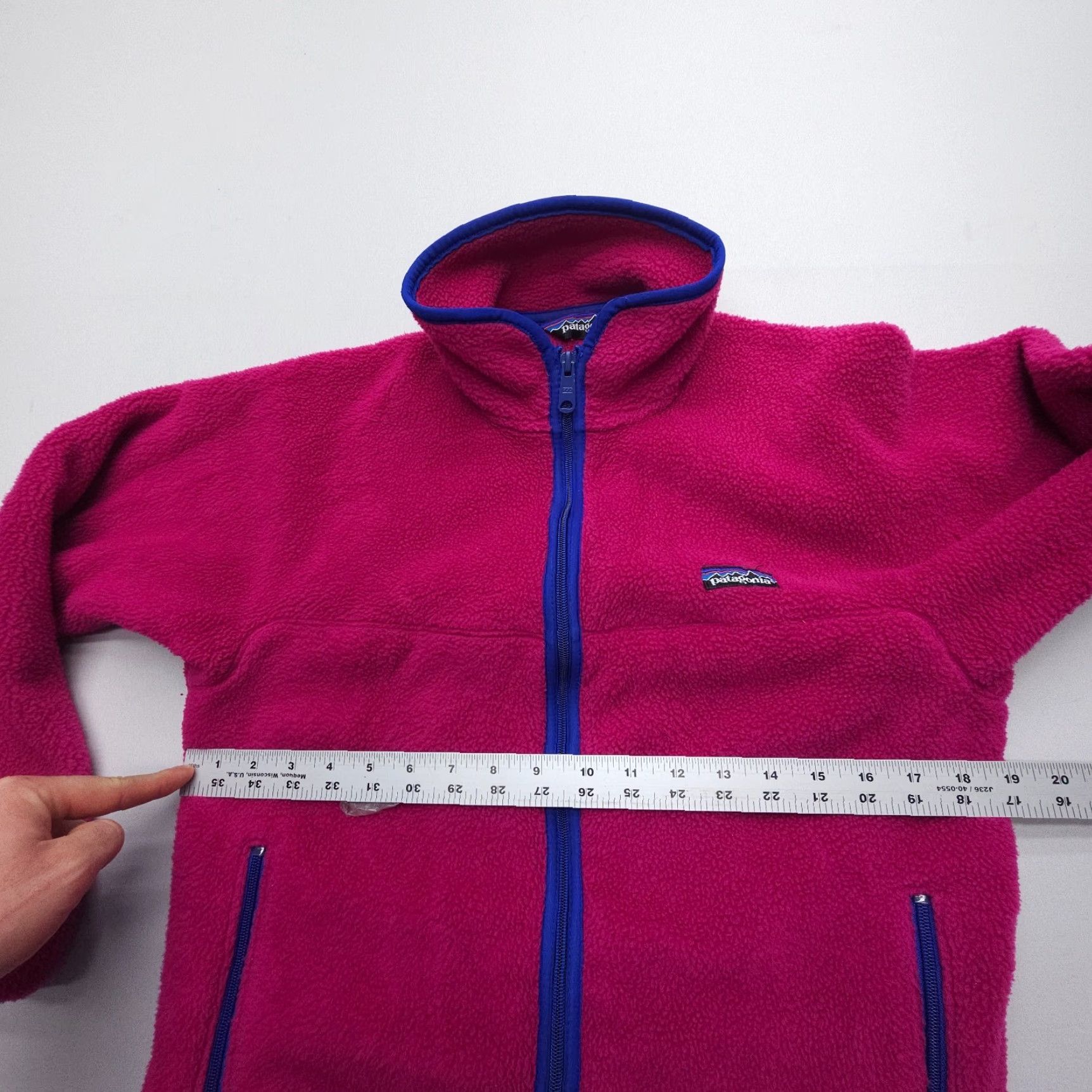 Patagonia VINTAGE Patagonia Synchilla Full Zip Fleece Jacket Woman Size 10 Pink USA Outdoor Logo Solid Mid-Length Long Sleeve Jacket Zip Full Zip Classic Fit Size L / US 10 / IT 46 - 5 Thumbnail
