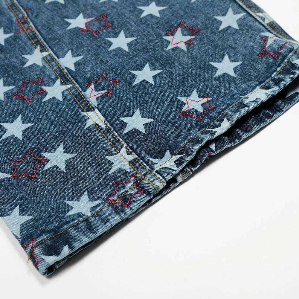Vintage Men's retro high street star wide-leg scimitar jeans y2k Size US 32 / EU 48 - 6 Thumbnail