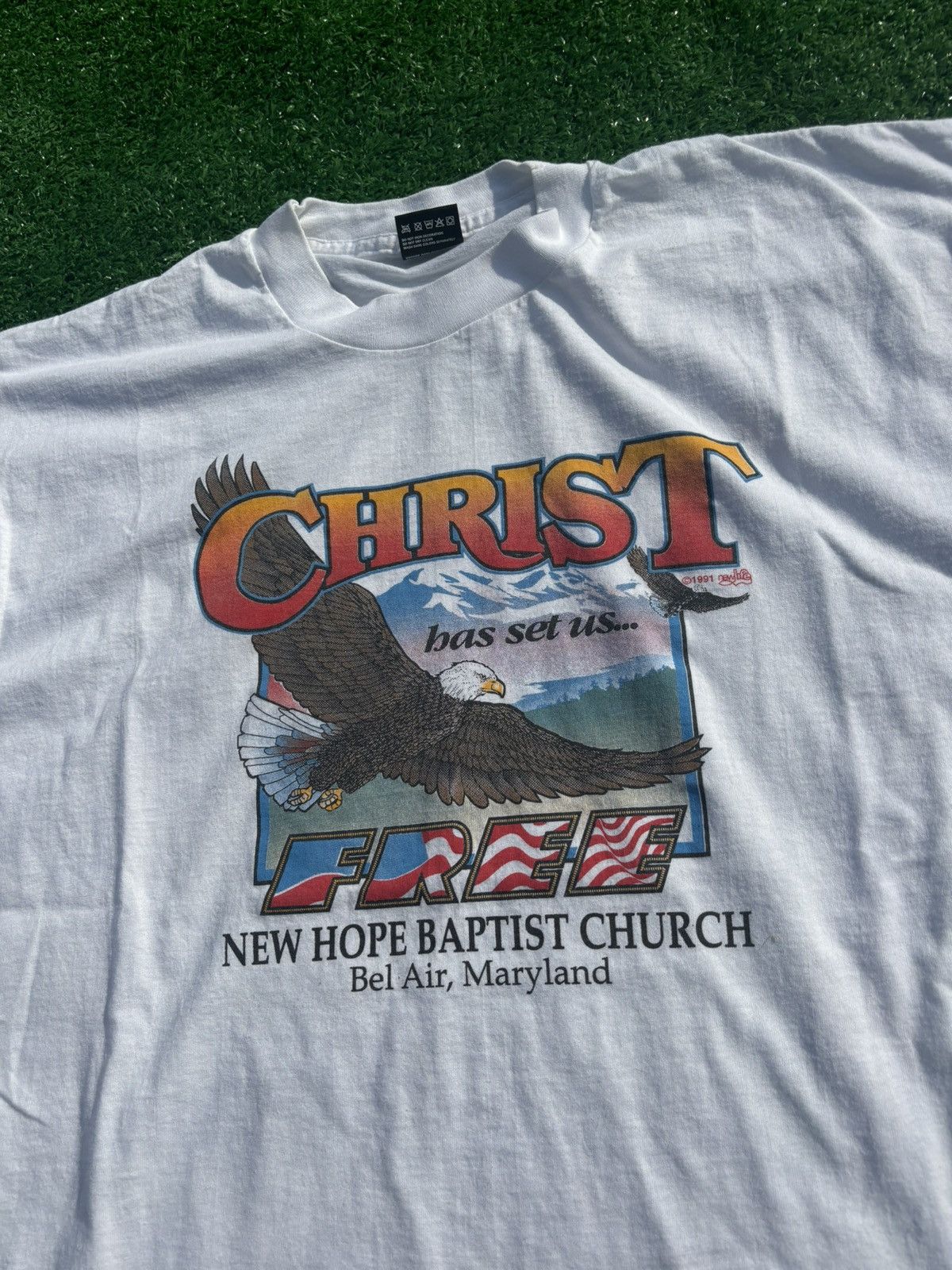 Fruit Of The Loom × Vintage Vintage 1991 Christ tee Size US XL / EU 56 / 4 - 2 Thumbnail