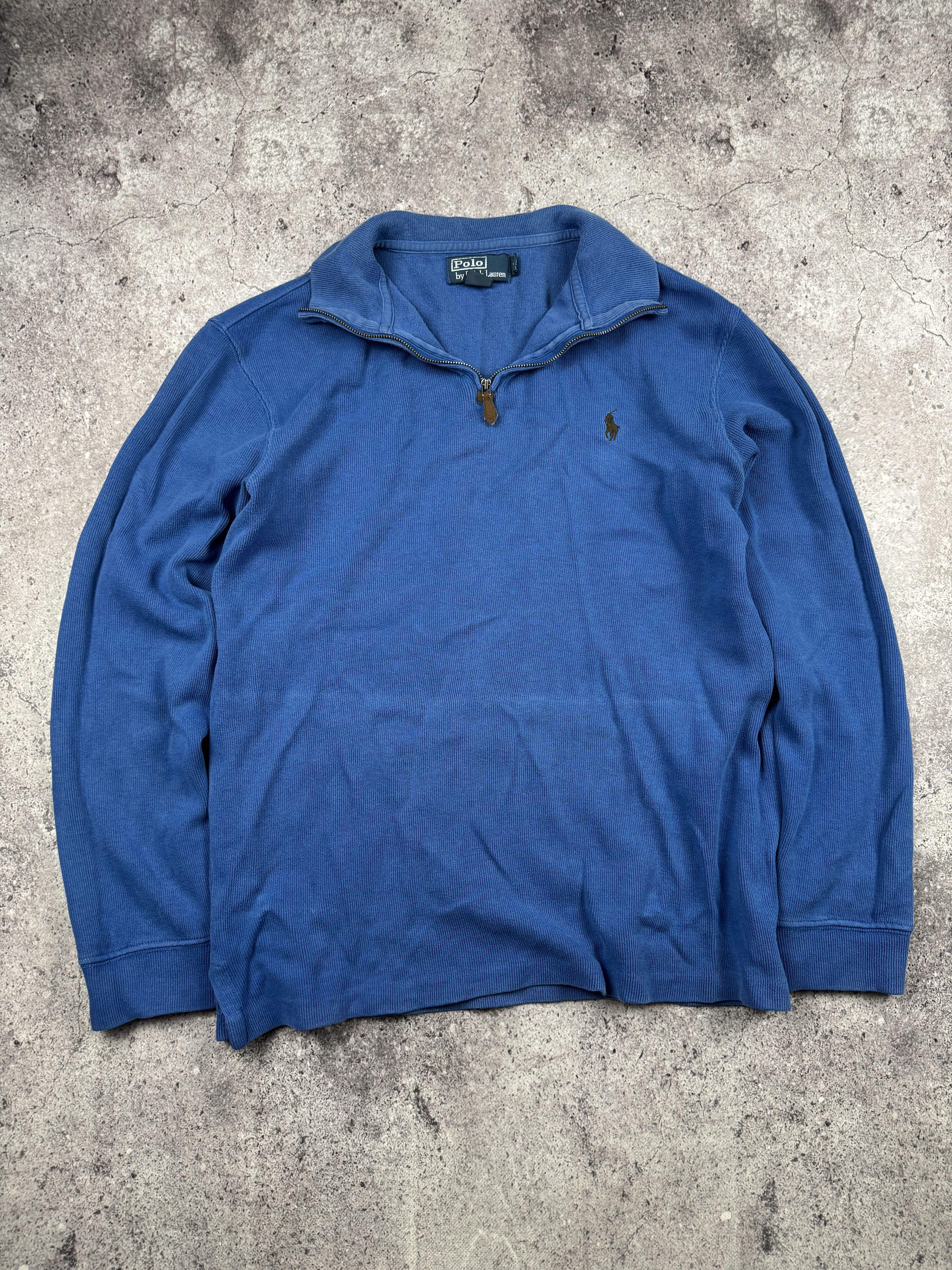 Polo Ralph Lauren × Vintage Vintage Polo Ralph Lauren 1/4 Zip Sweater Brown pony Size US M / EU 48-50 / 2 - 1 Thumbnail