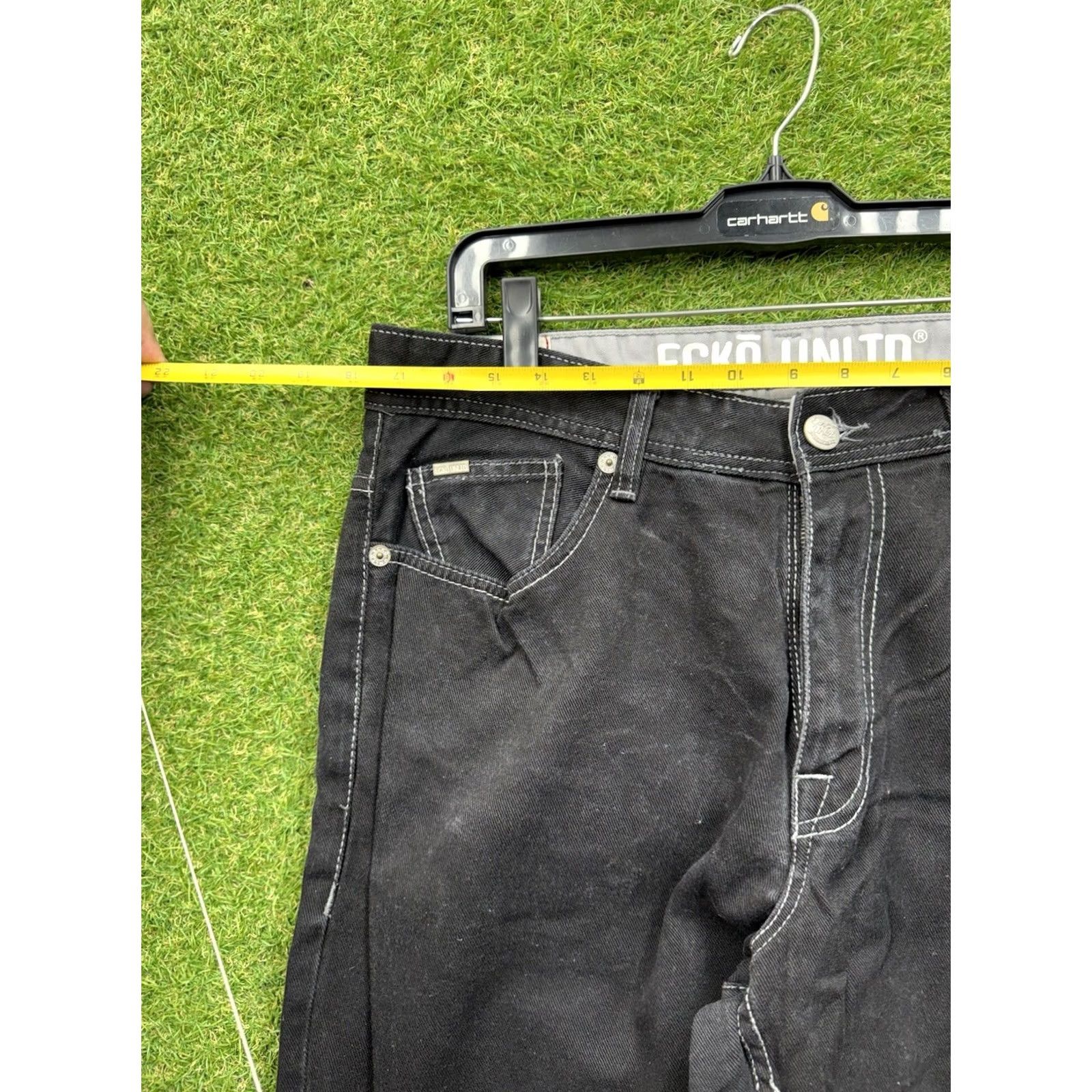 Ecko Unltd. VINTAGE Ecko Unltd. Jeans Mens 36X32 Black Denim Baggy / Loose Fit Pockets 5-Pocket Y2K Size US 36 / EU 52 - 3 Thumbnail