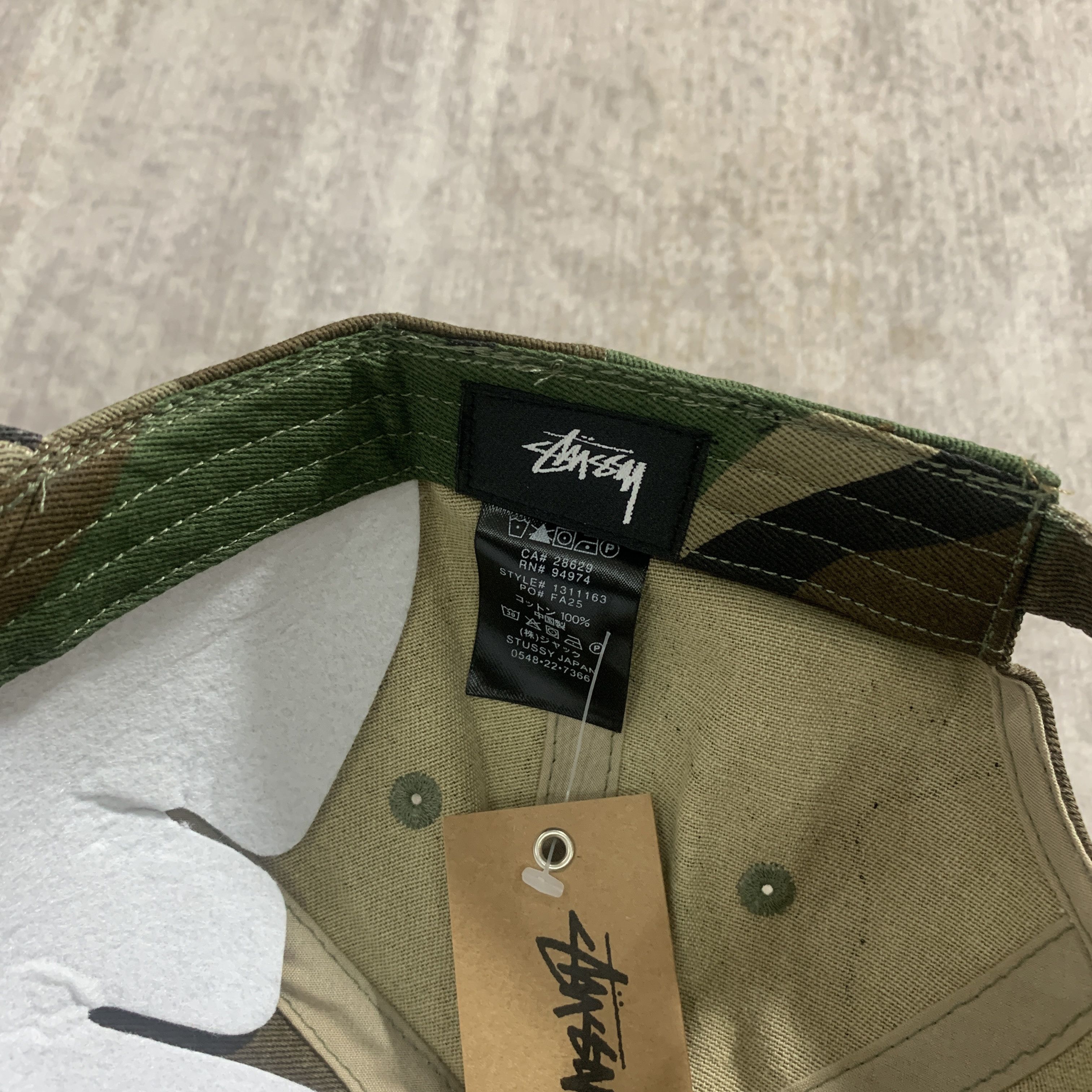 Stussy STUSSY BASIC WASHED LOW PRO CAP WOODLAND CAMO Size ONE SIZE - 5 Thumbnail