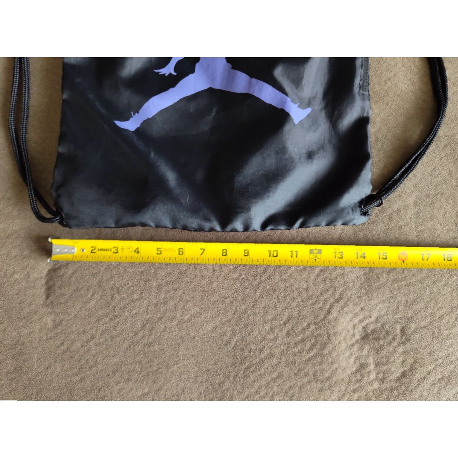 Jordan Brand Nike Air Jordan Jumpman Drawstring Sack Black Purple Size ONE SIZE - 3 Thumbnail