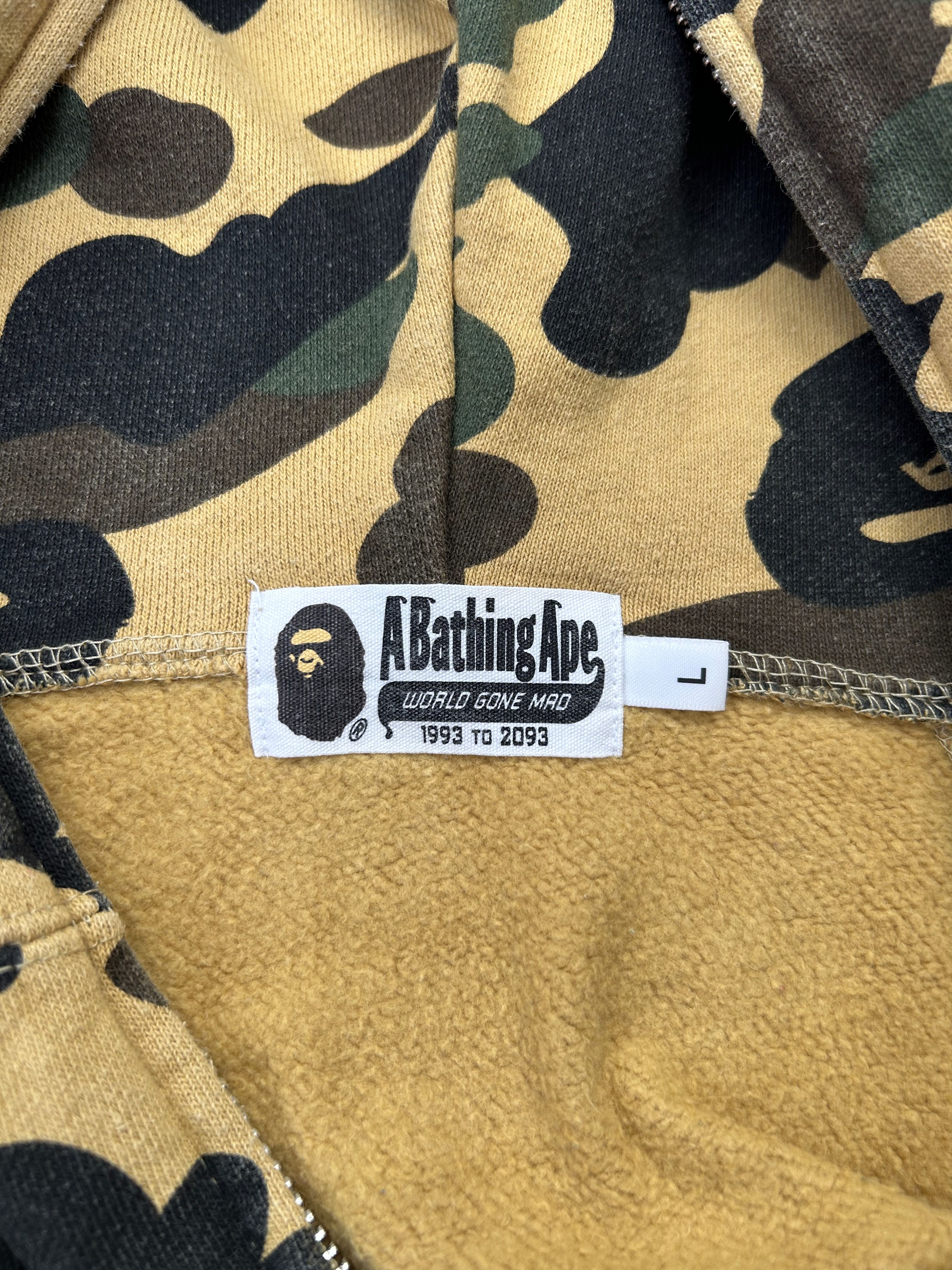 Bape BAPE 1st Camo Crazy College Full Zip Hoodie [Size L] Size US L / EU 52-54 / 3 - 6 Thumbnail